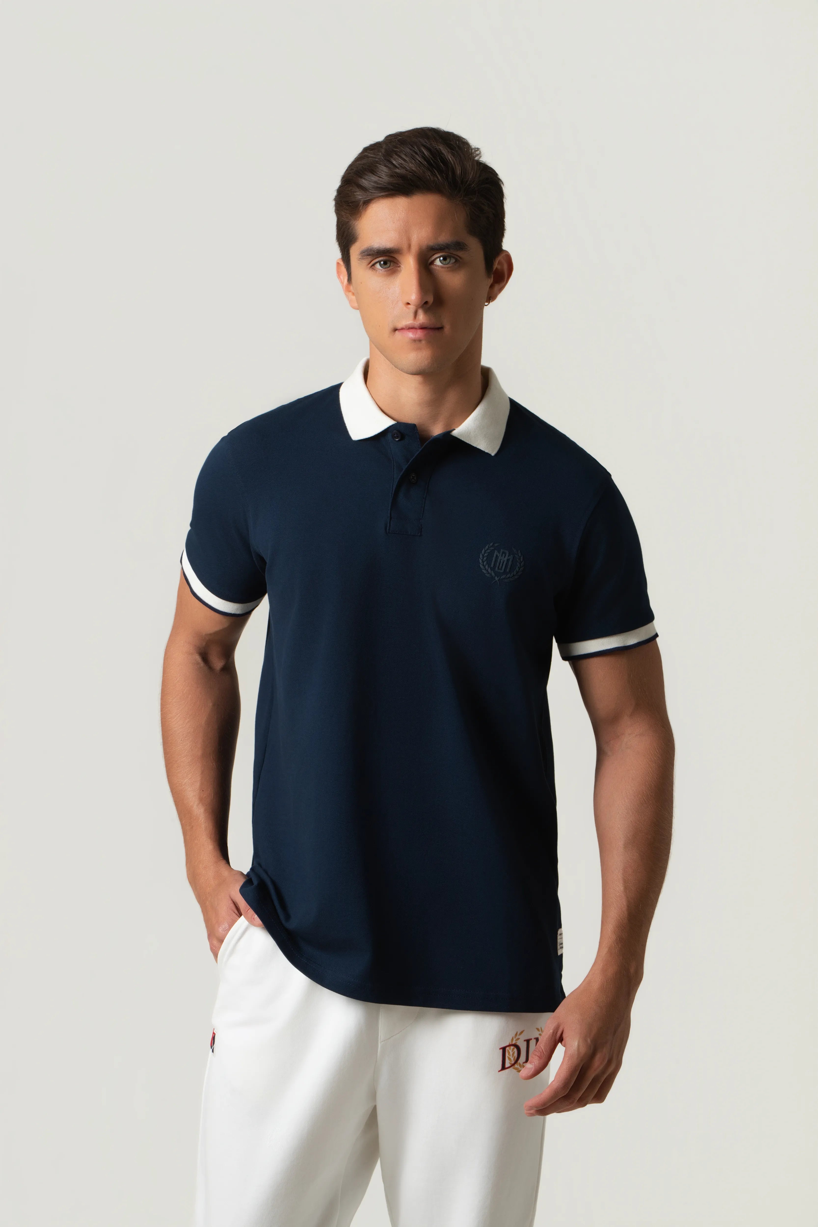 POLO MANGA CORTA COLOR AZUL OSCURO