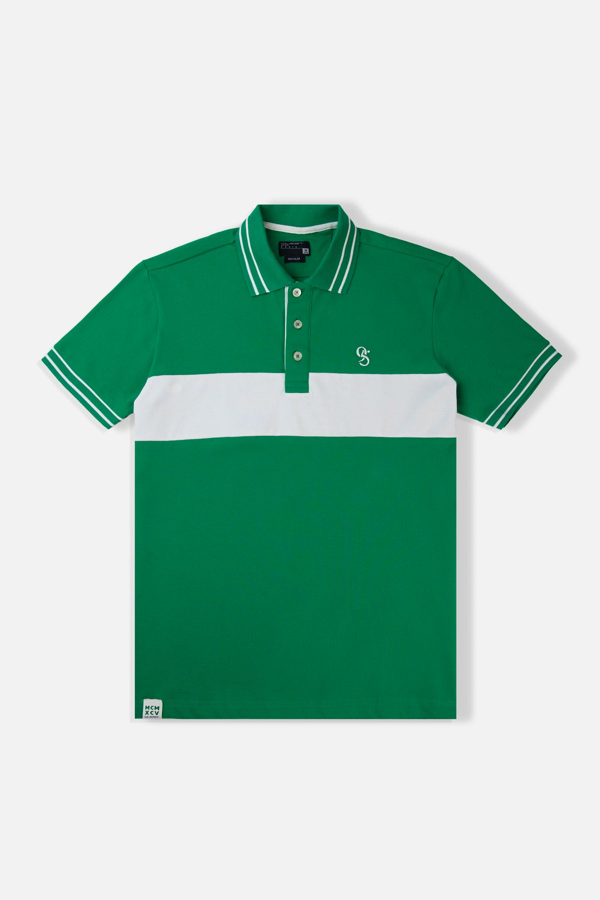 POLO MANGA CORTA COLOR VERDE VIBRANTE