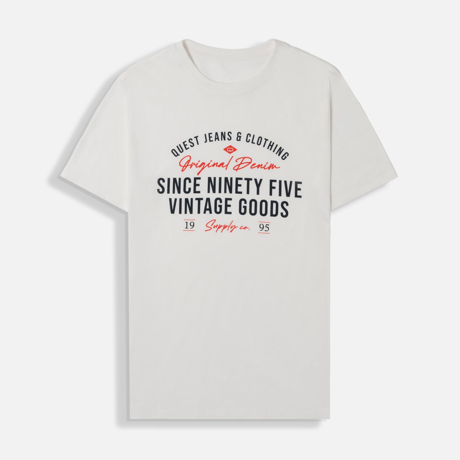 CAMISETA ESPECIAL ESTAMPADO LOCALIZADO COLOR IVORY