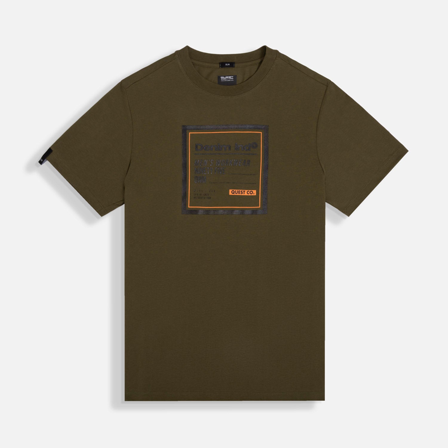 CAMISETA ESPECIAL ESTAMPADO LOCALIZADO COLOR DARK OLIVA