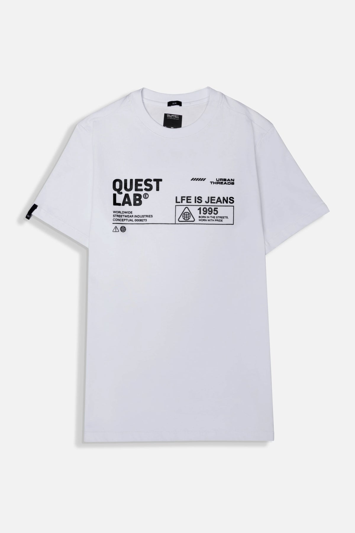 CAMISETA ESPECIAL ESTAMPADO LOCALIZADO COLOR BLANCO OPTICO
