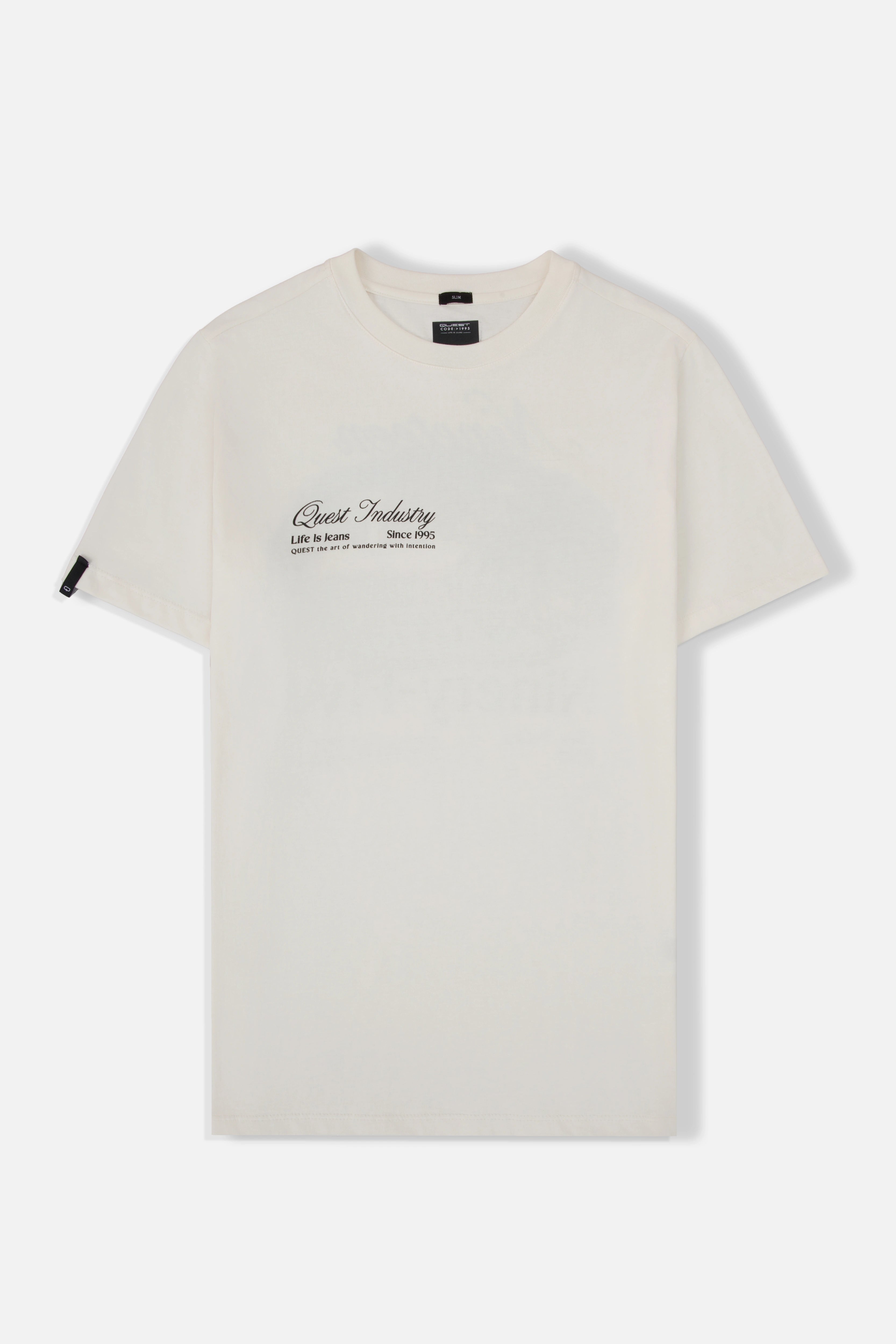 CAMISETA ESPECIAL ESTAMPADO LOCALIZADO COLOR IVORY