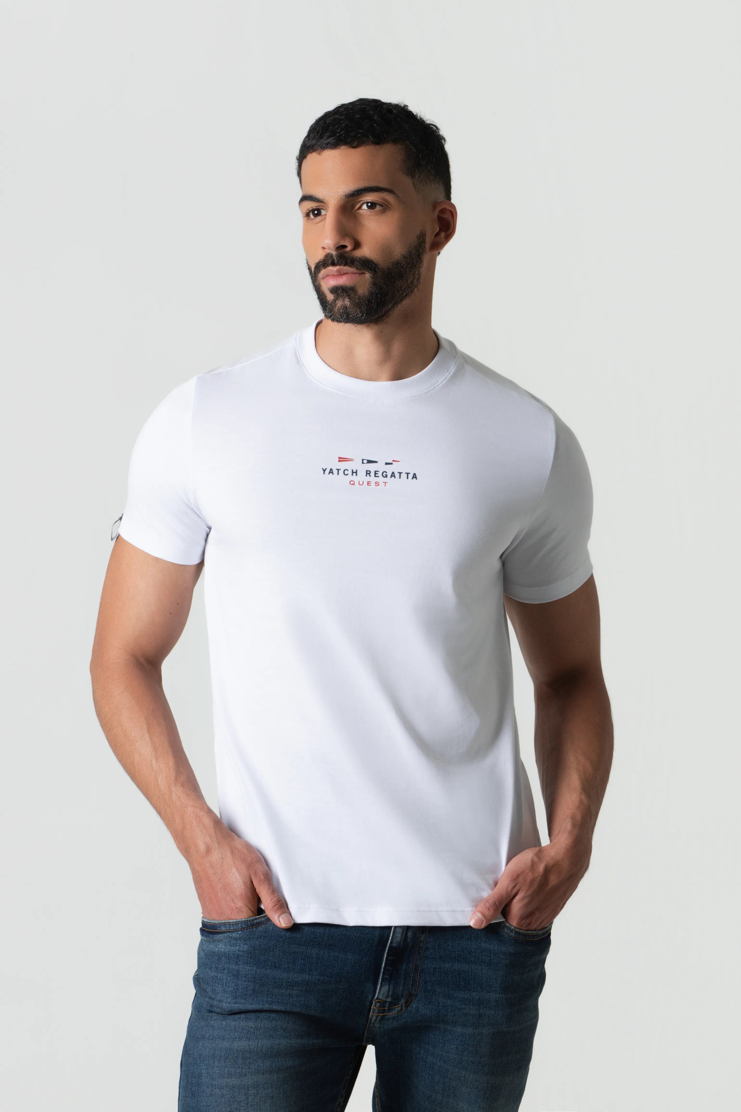 CAMISETA ESPECIAL ESTAMPADO LOCALIZADO COLOR BLANCO BLANCO – Quest Colombia