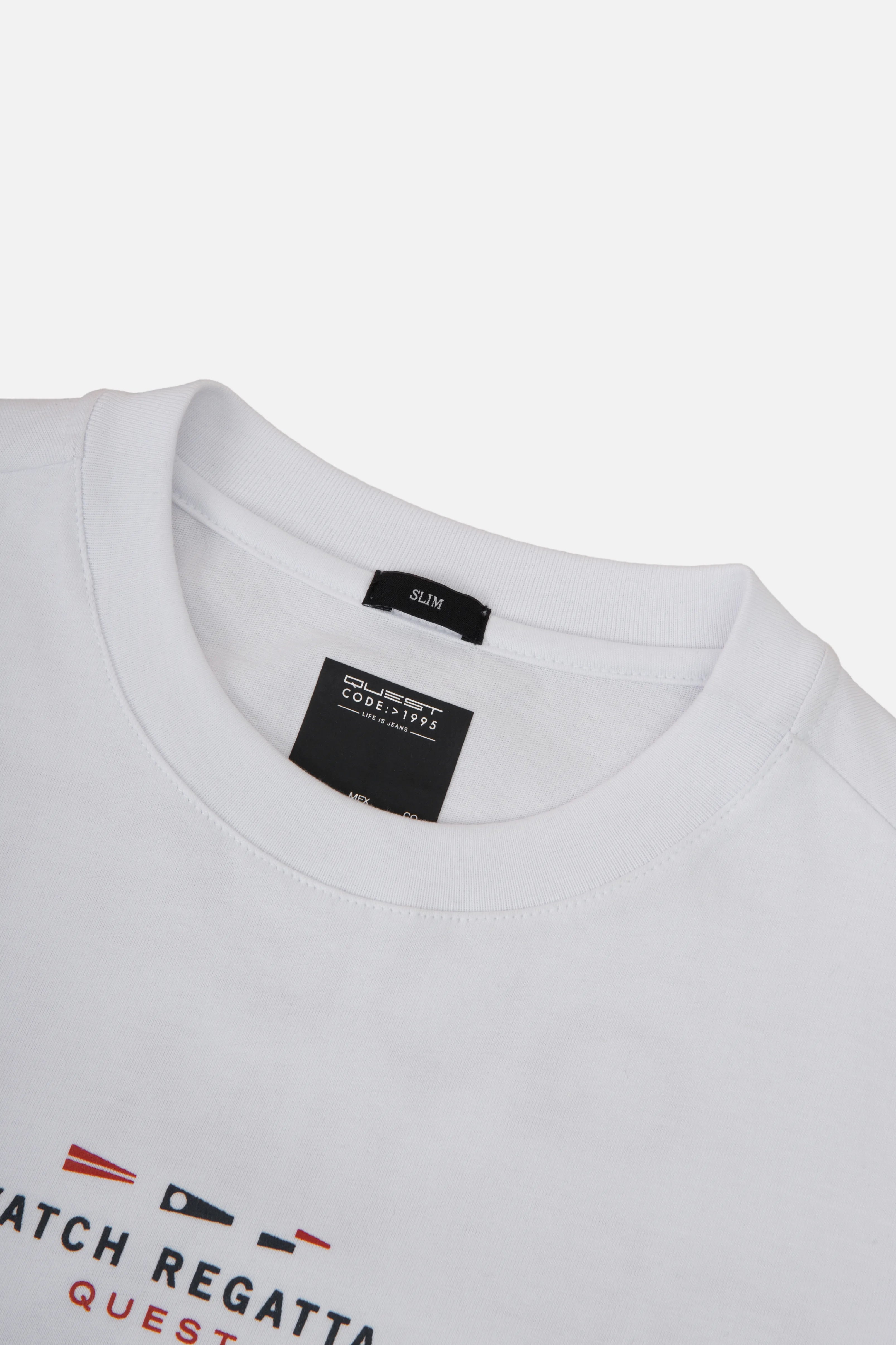 CAMISETA ESPECIAL ESTAMPADO LOCALIZADO COLOR BLANCO BLANCO