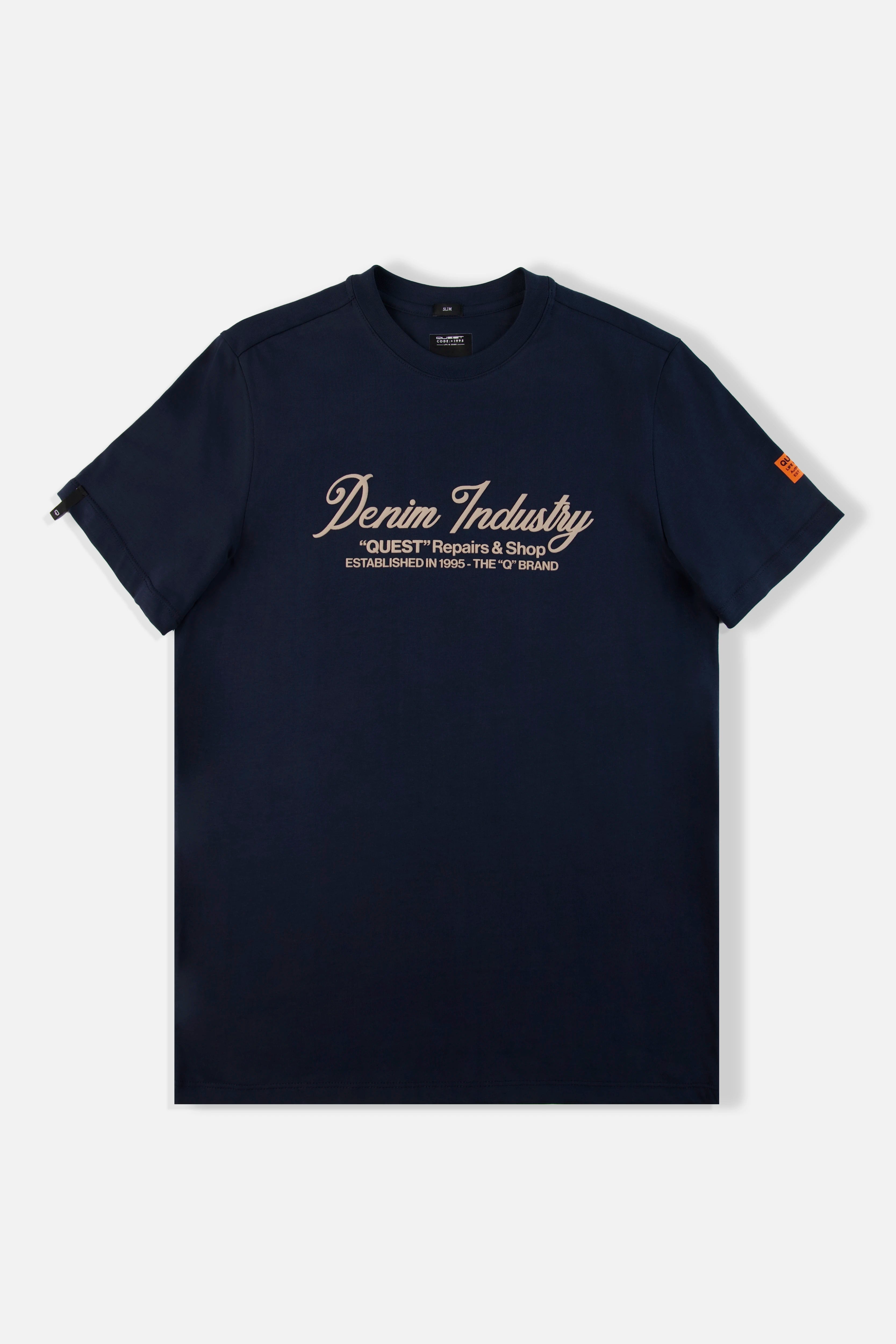 CAMISETA ESPECIAL ESTAMPADO LOCALIZADO COLOR AZUL OSCURO