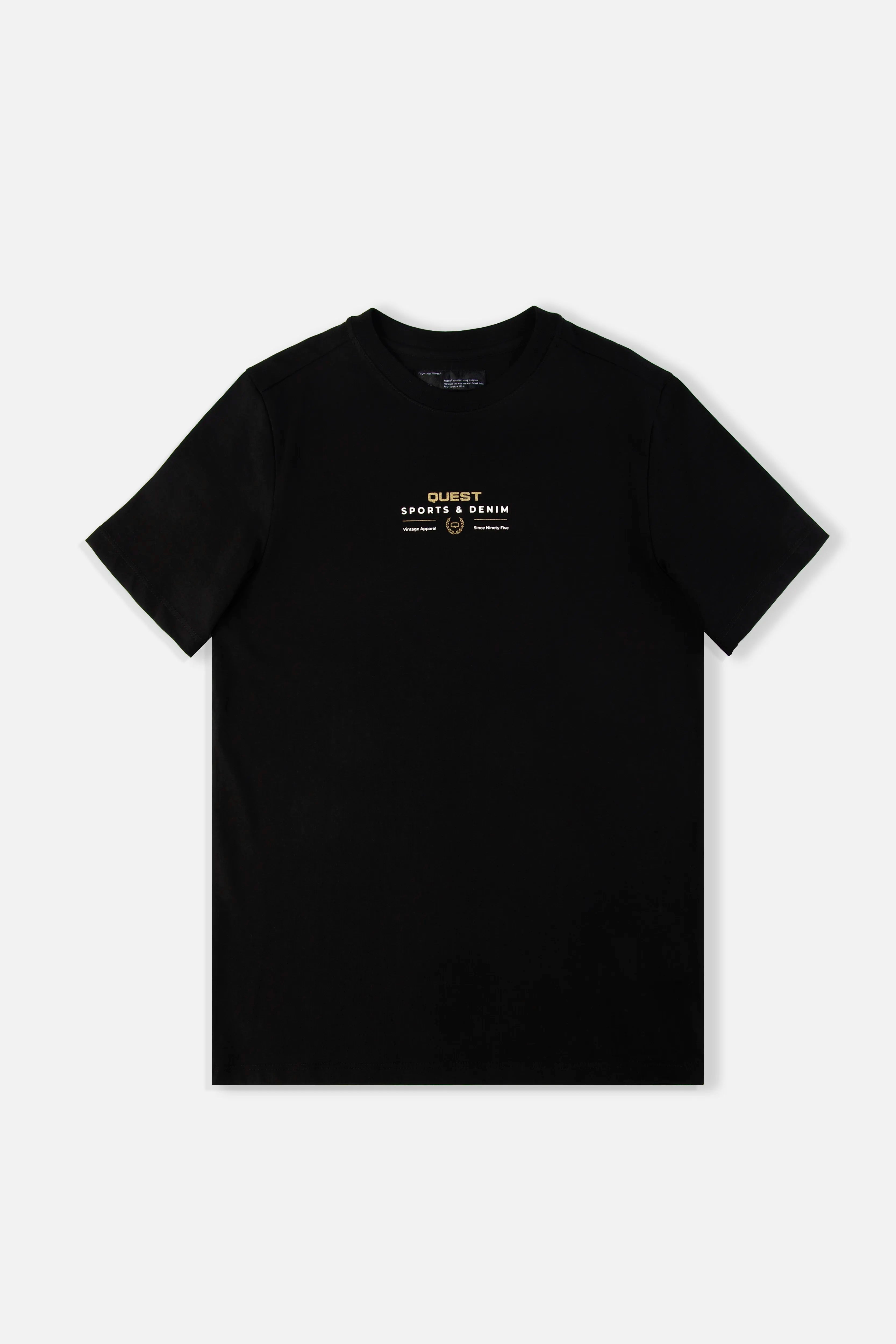 CAMISETA ESPECIAL ESTAMPADO LOCALIZADO COLOR NEGRO