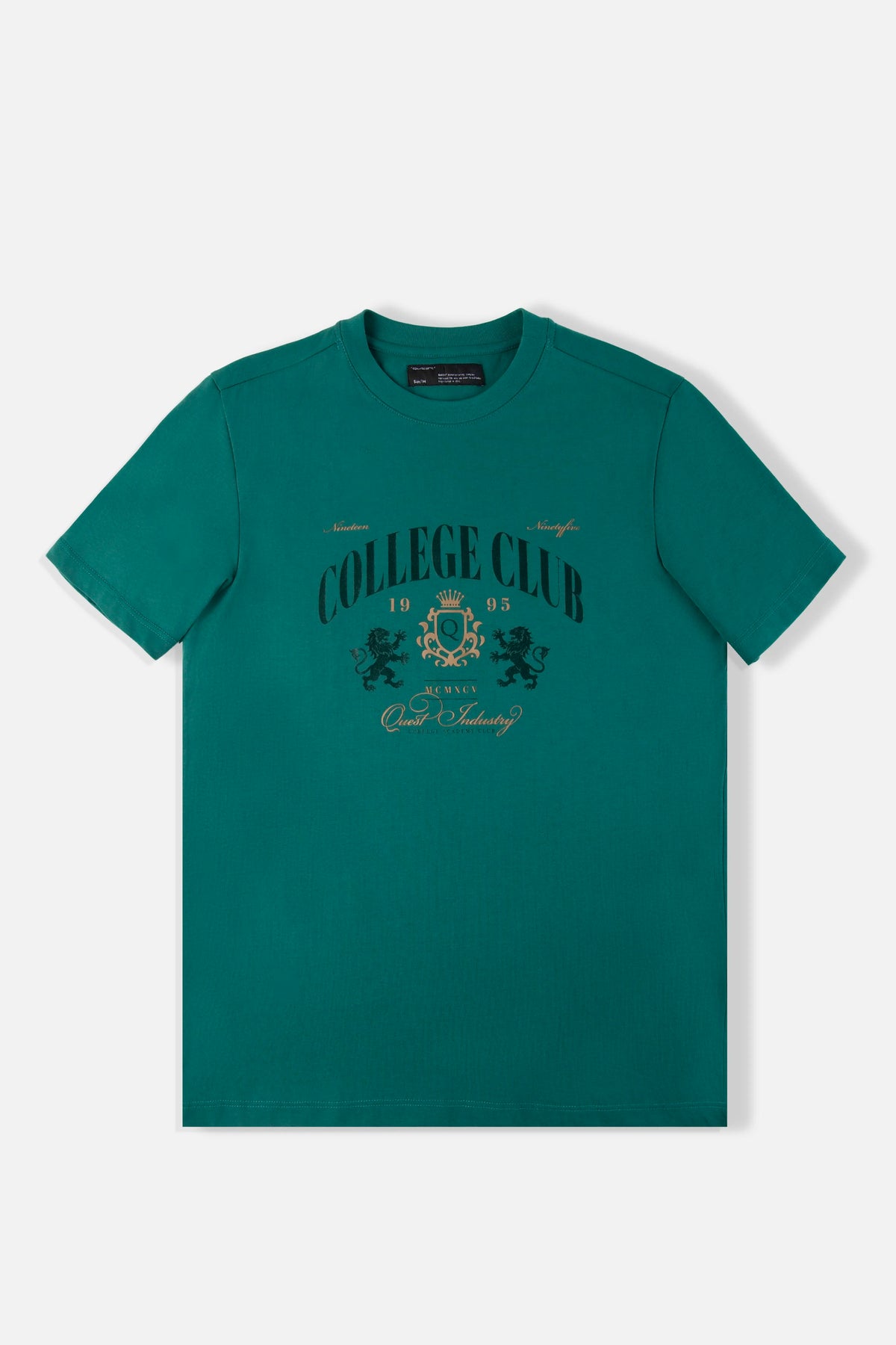 CAMISETA ESPECIAL ESTAMPADO LOCALIZADO COLOR VERDE TEAL