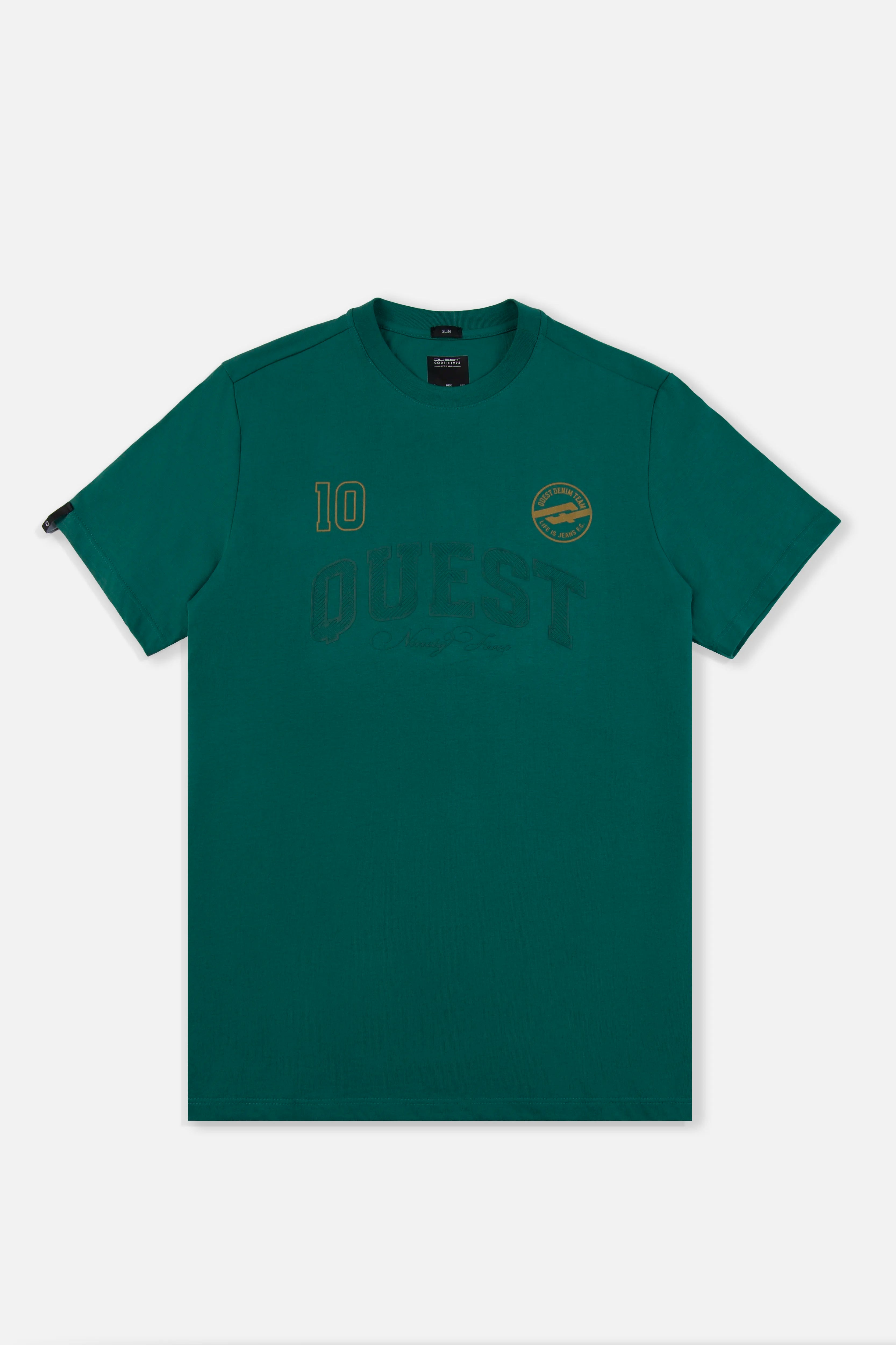 CAMISETA ESPECIAL ESTAMPADO LOCALIZADO COLOR VERDE STORM