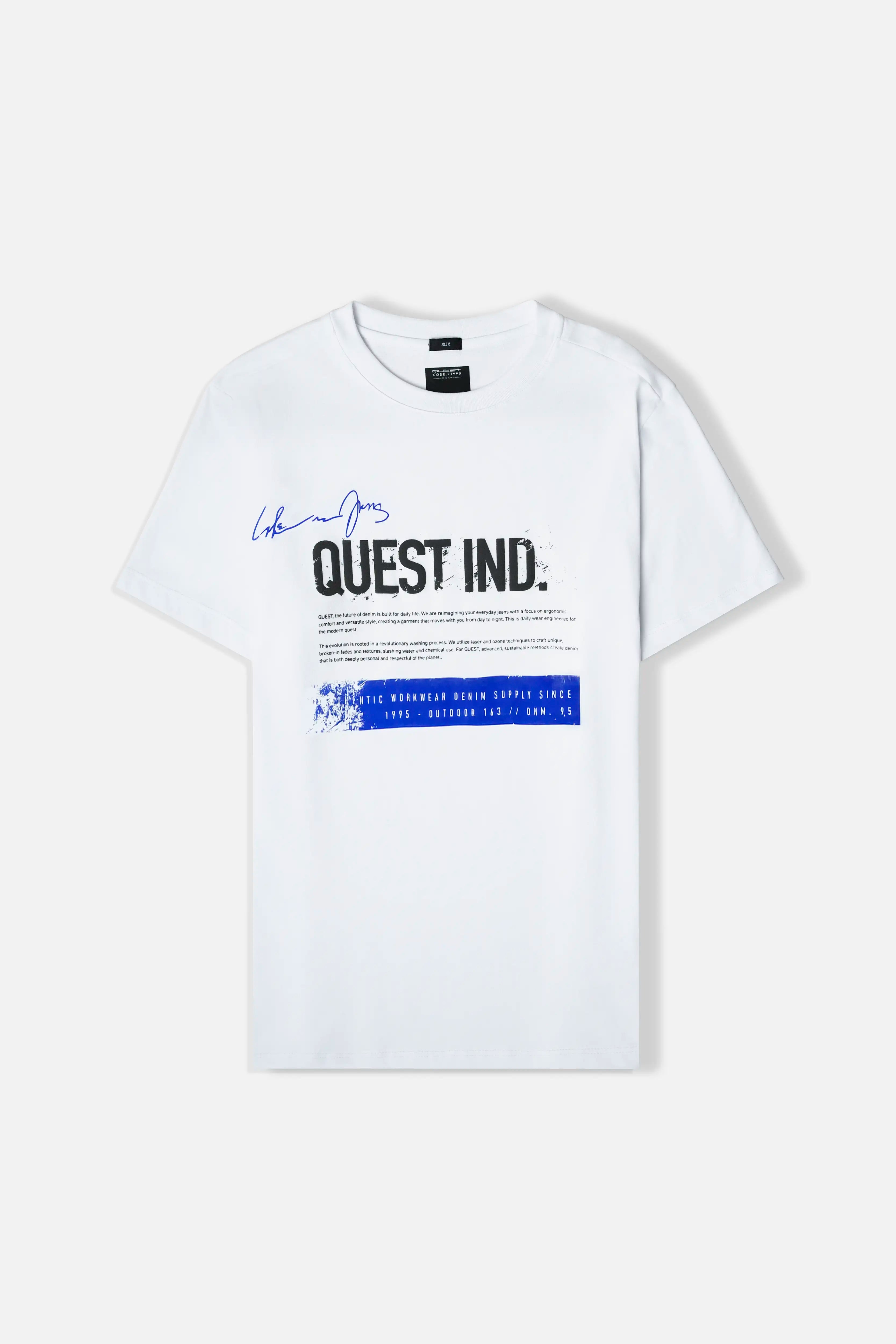 CAMISETA ESPECIAL ESTAMPADO LOCALIZADO COLOR BLANCO BLANCO