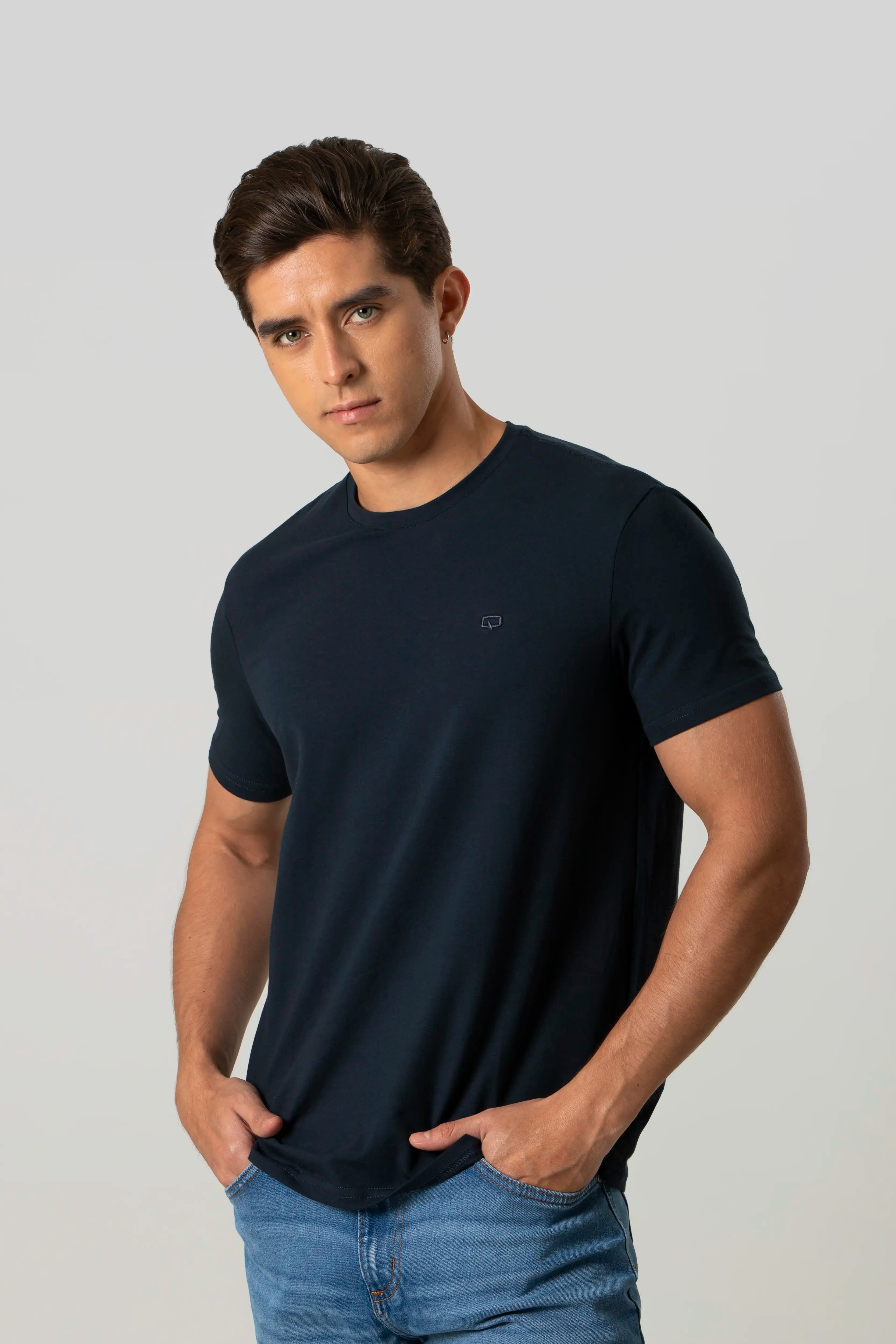 CAMISETA ESPECIAL UNICOLOR COLOR AZUL OSCURO