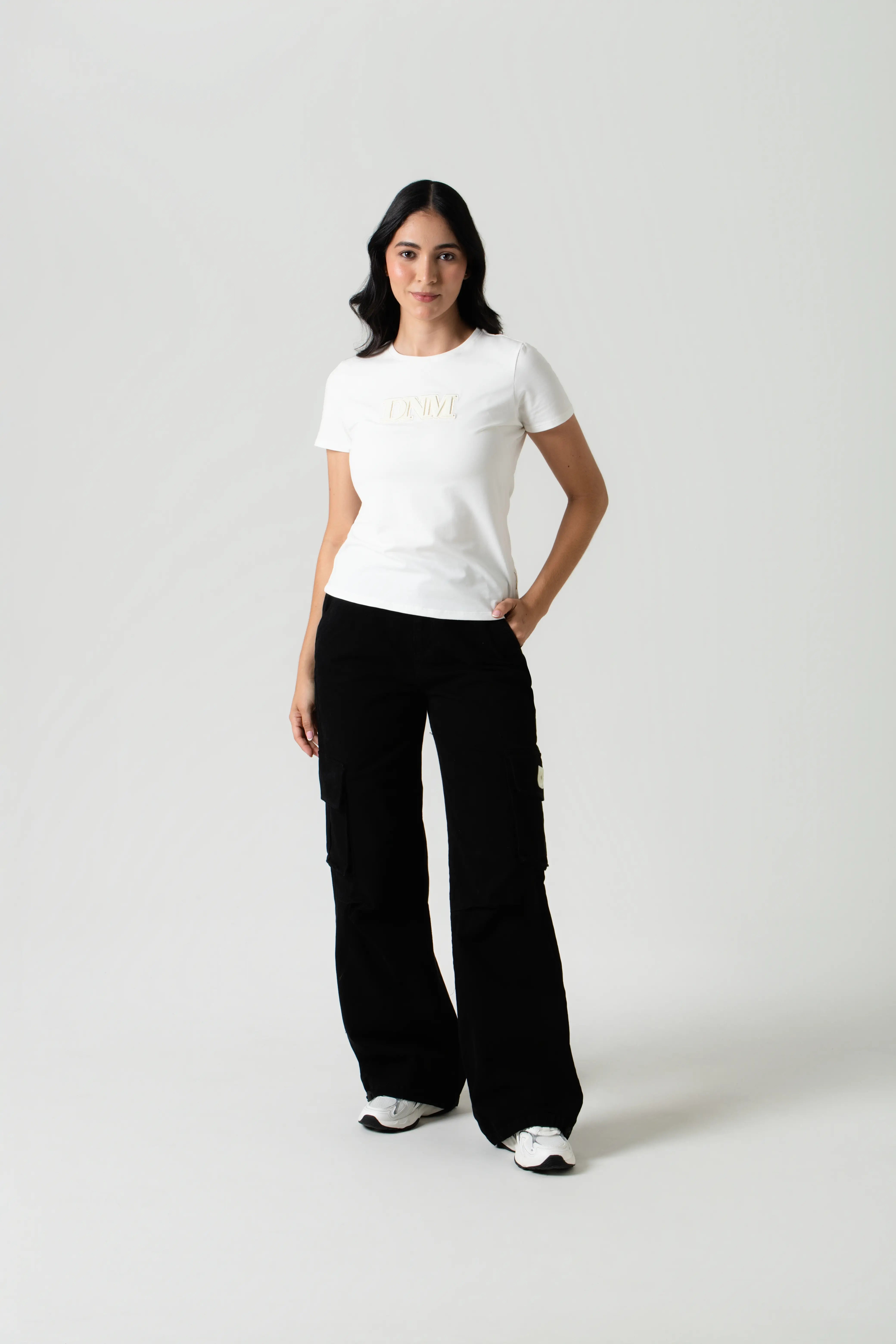 PANTALON CARGO COLOR NEGRO