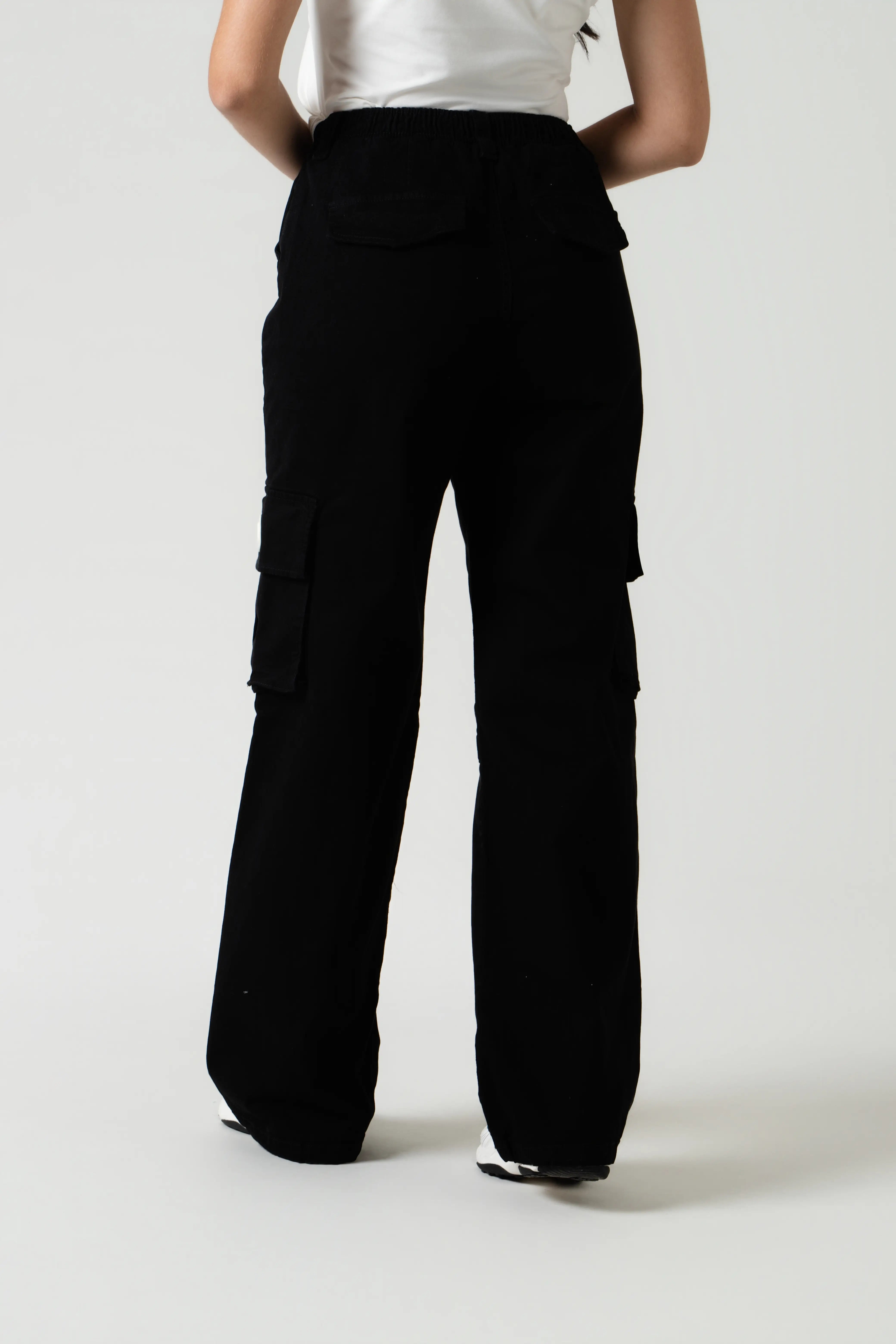 PANTALON CARGO COLOR NEGRO
