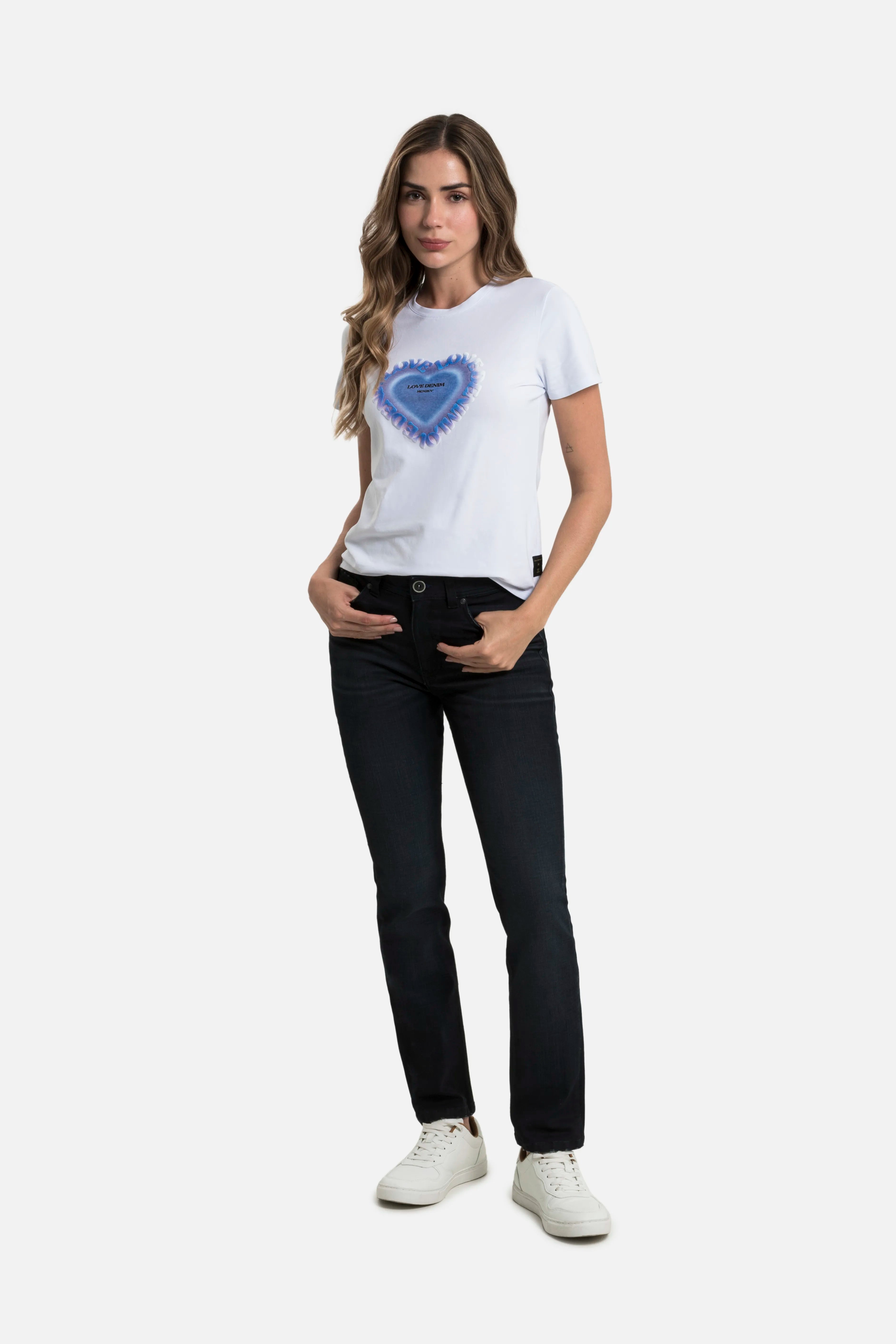 JEAN 5 BOLSILLOS COLOR AZUL OSCURO RESINADO