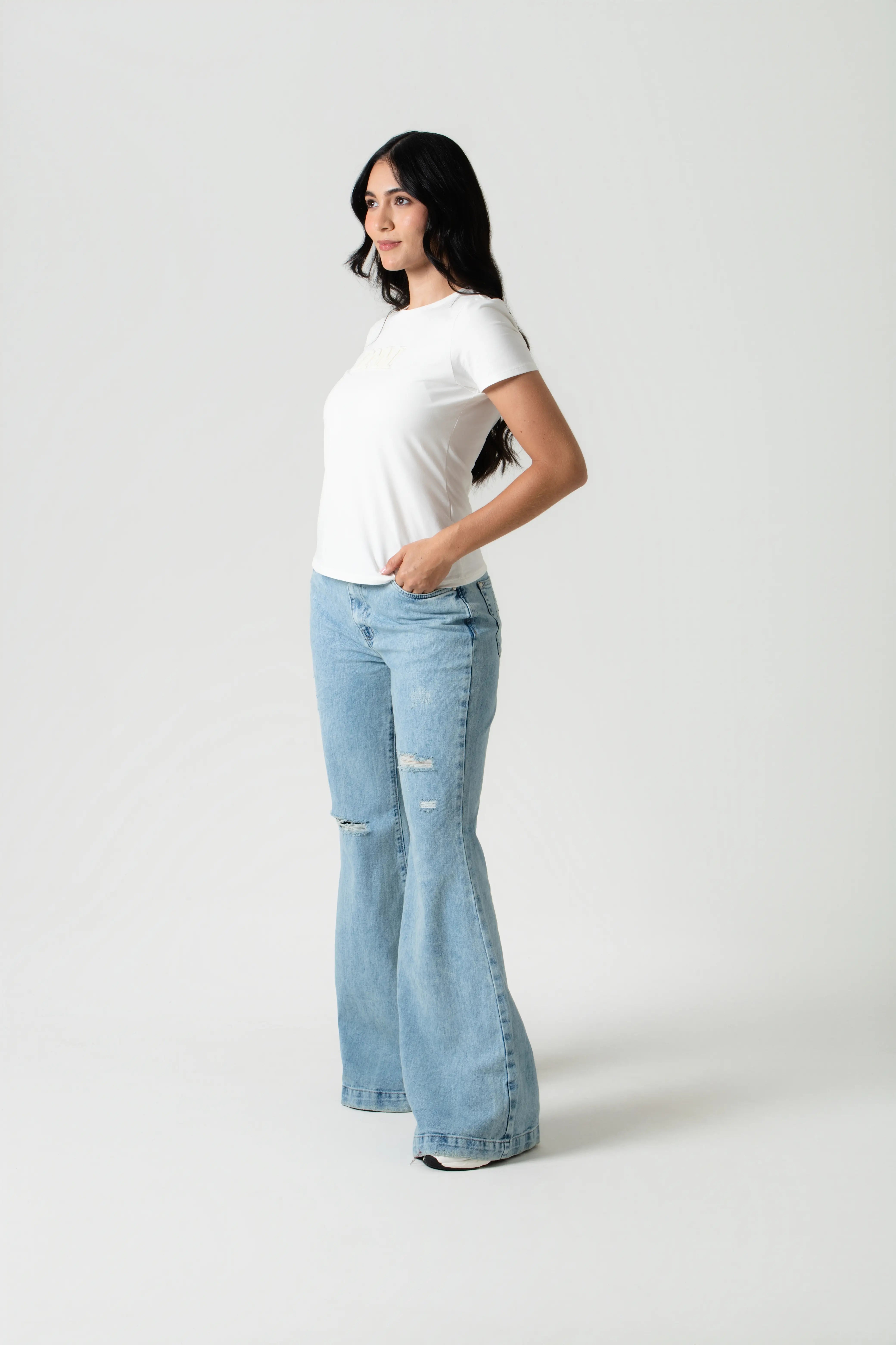 JEAN 5 BOLSILLOS COLOR AZUL CLARO