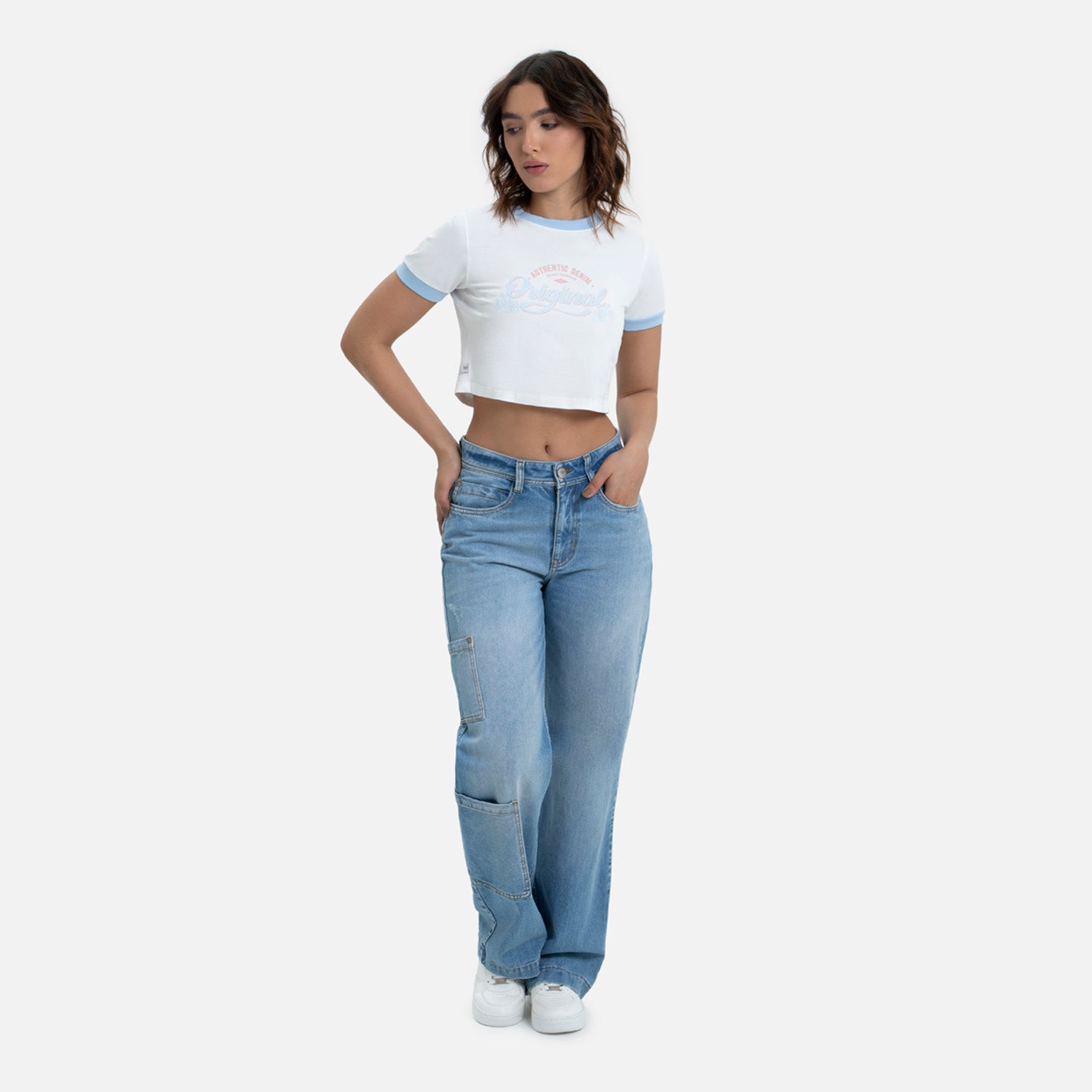 JEAN CARGO COLOR AZUL MEDIO CLARO