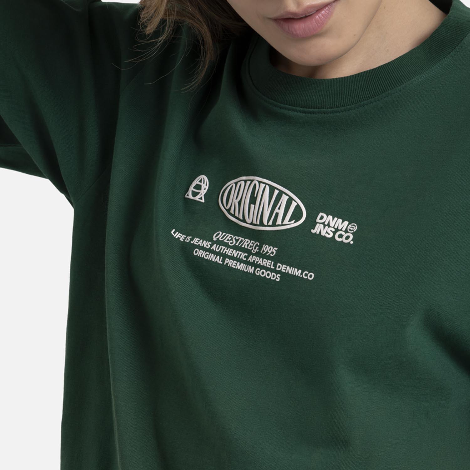 CAMISETA MANGA CORTA COLOR VERDE PRADERA