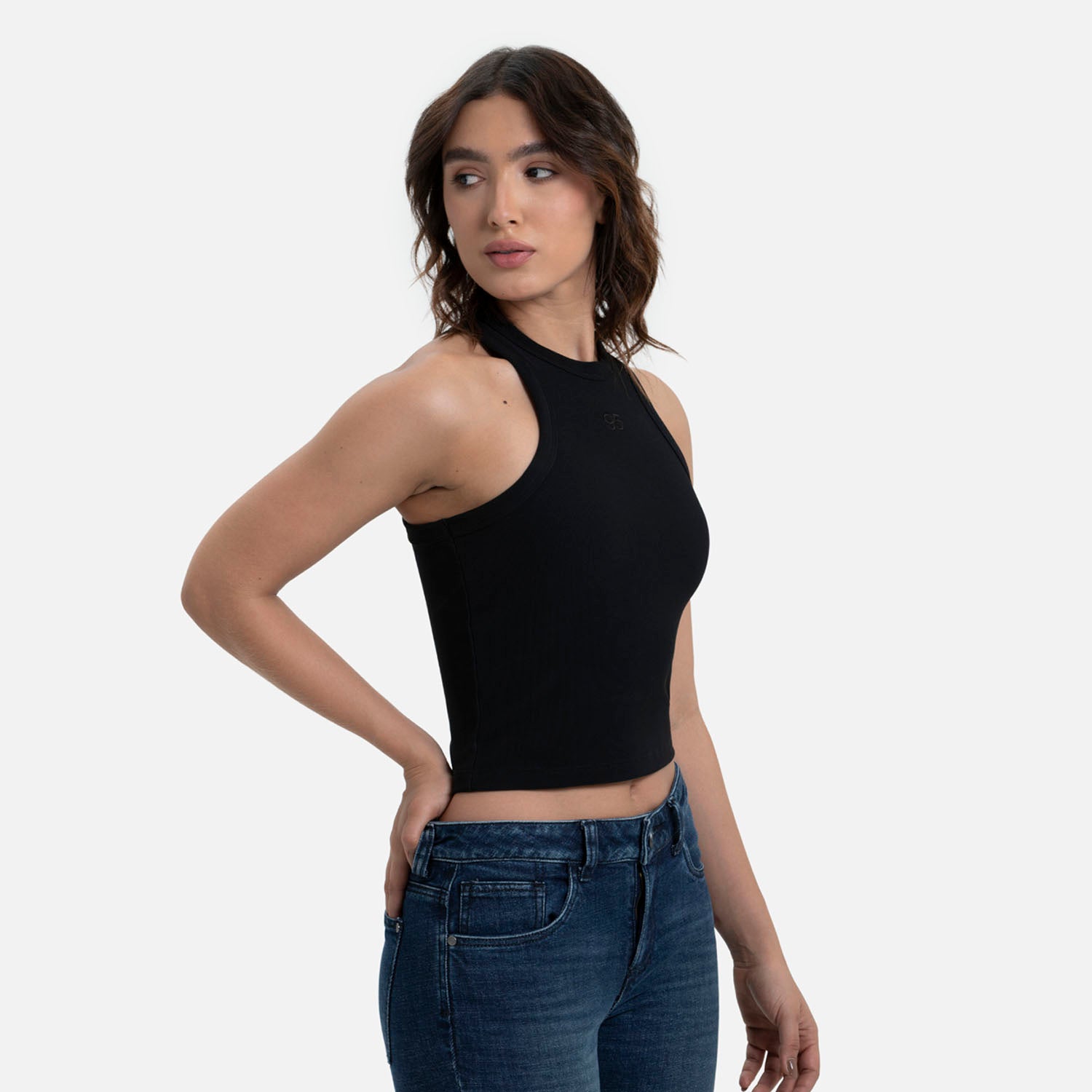 CAMISETA MANGA SISA COLOR NEGRO