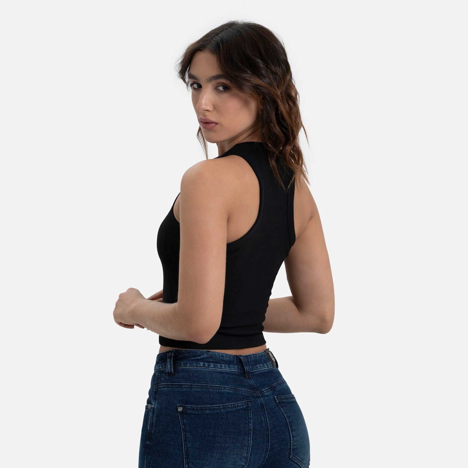 CAMISETA MANGA SISA COLOR NEGRO