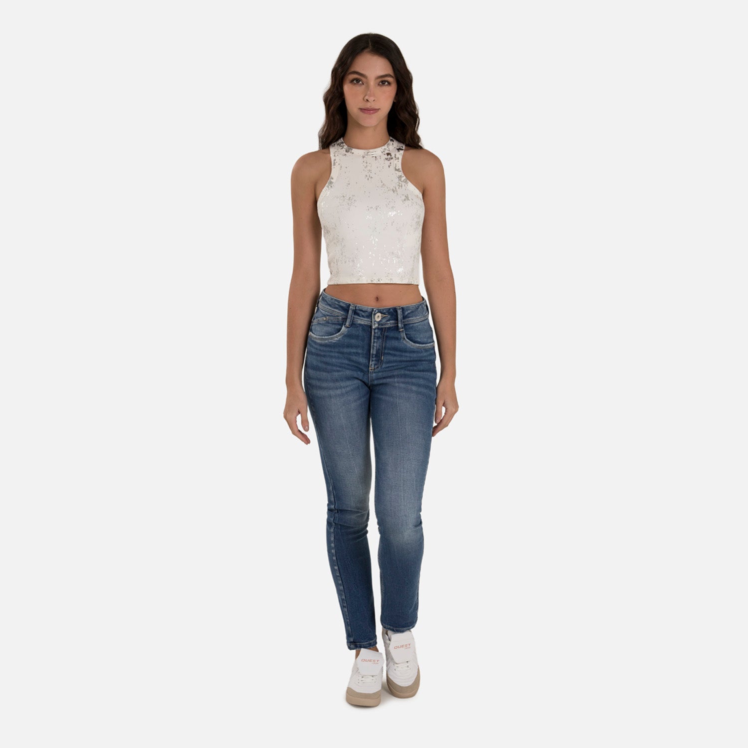 CAMISETA MANGA SISA COLOR IVORY