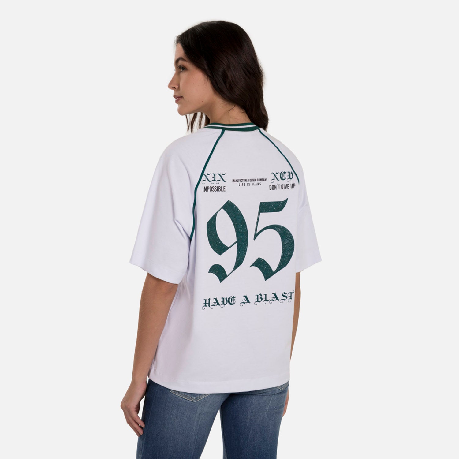 CAMISETA MANGA CORTA COLOR BLANCO OPTICO