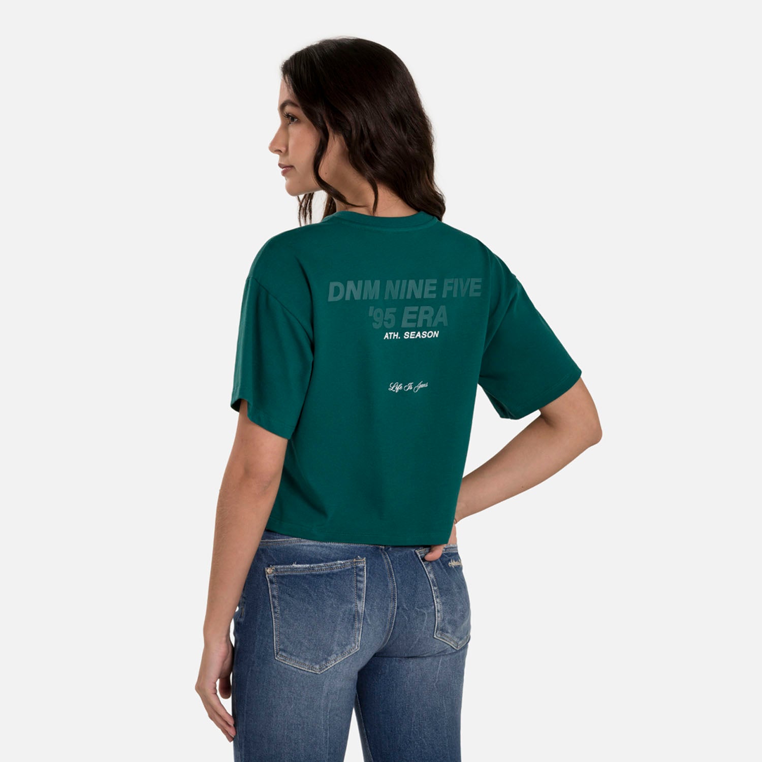 CAMISETA MANGA CORTA COLOR VERDE TORMENTA