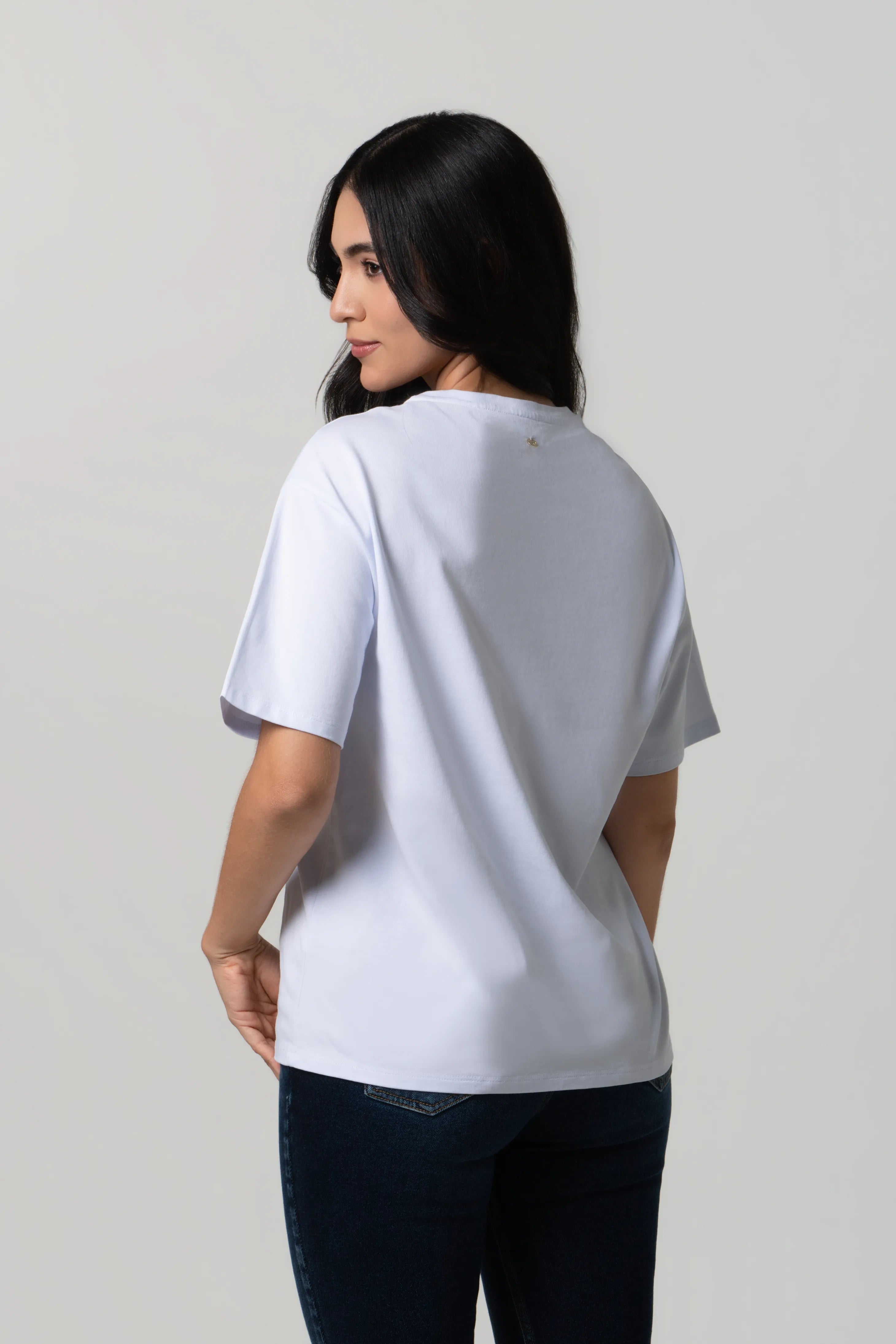 CAMISETA MANGA CORTA COLOR BLANCO OPTICO