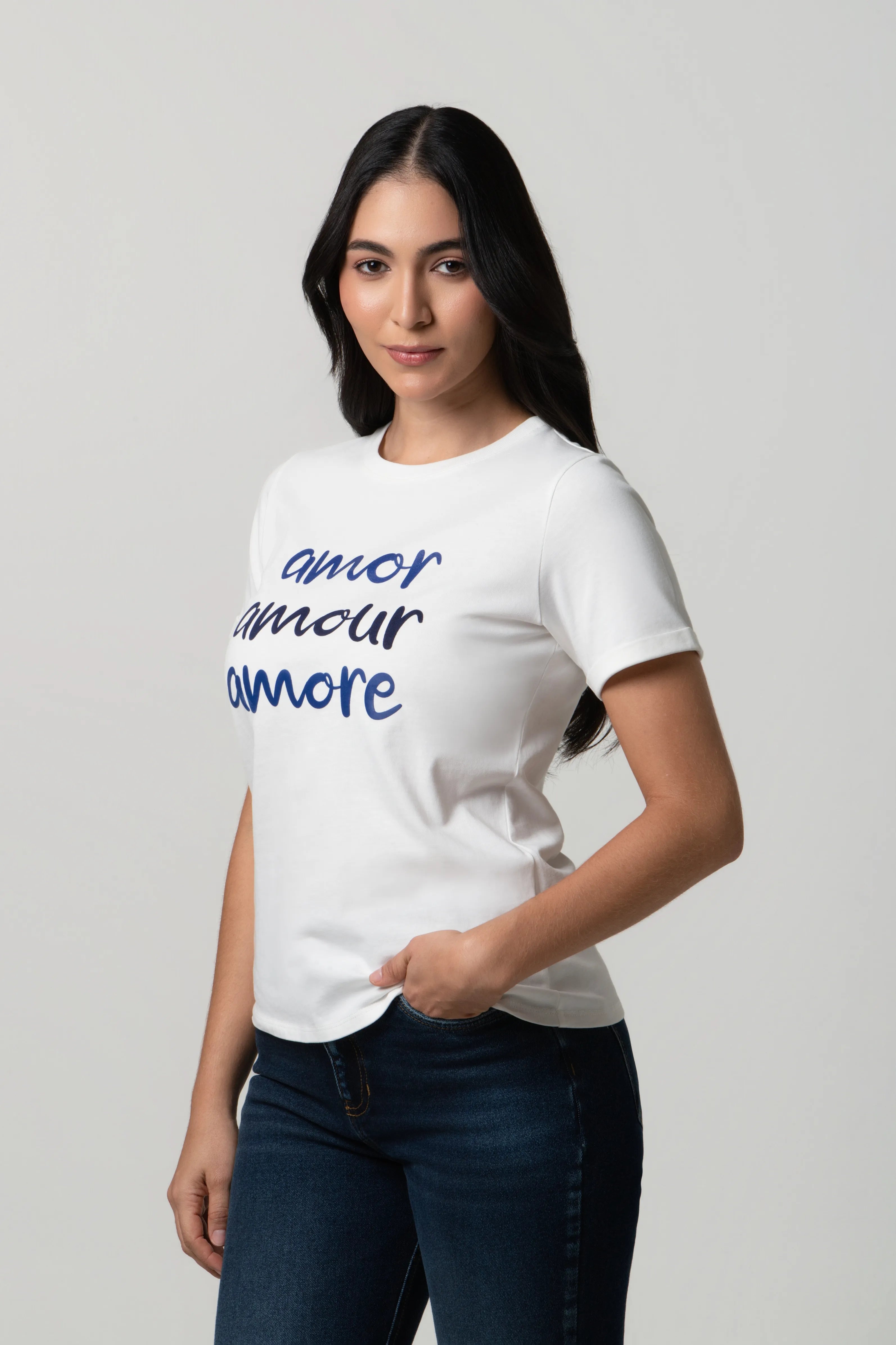 CAMISETA MANGA CORTA COLOR IVORY