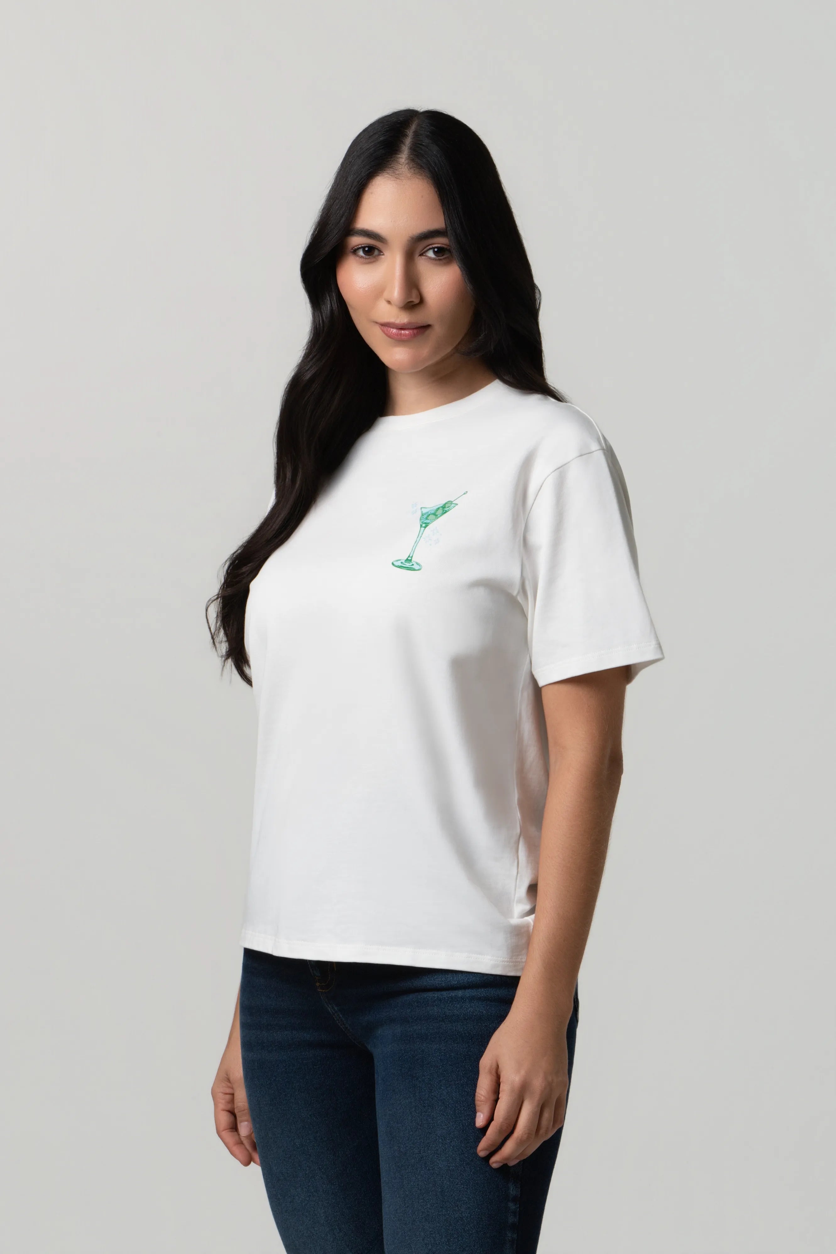 CAMISETA MANGA CORTA COLOR IVORY