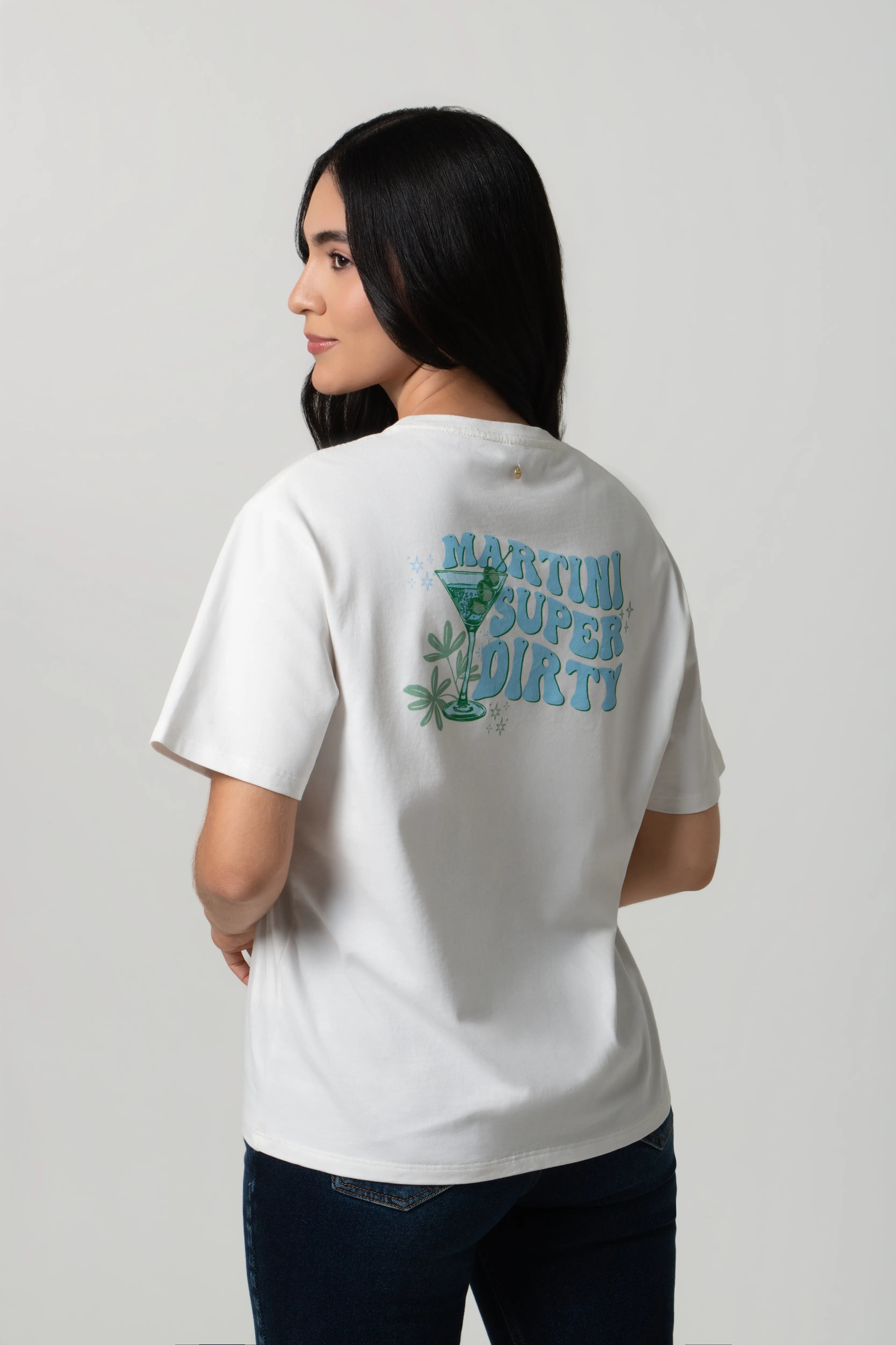 CAMISETA MANGA CORTA COLOR IVORY