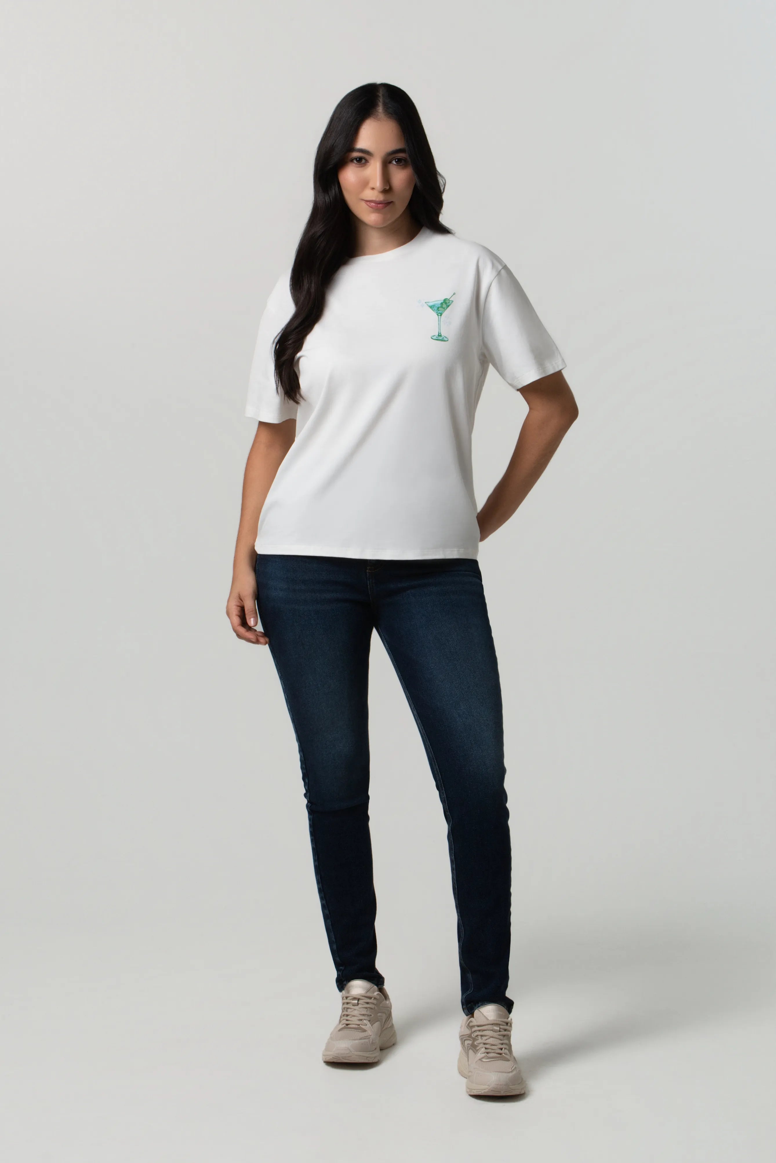 CAMISETA MANGA CORTA COLOR IVORY