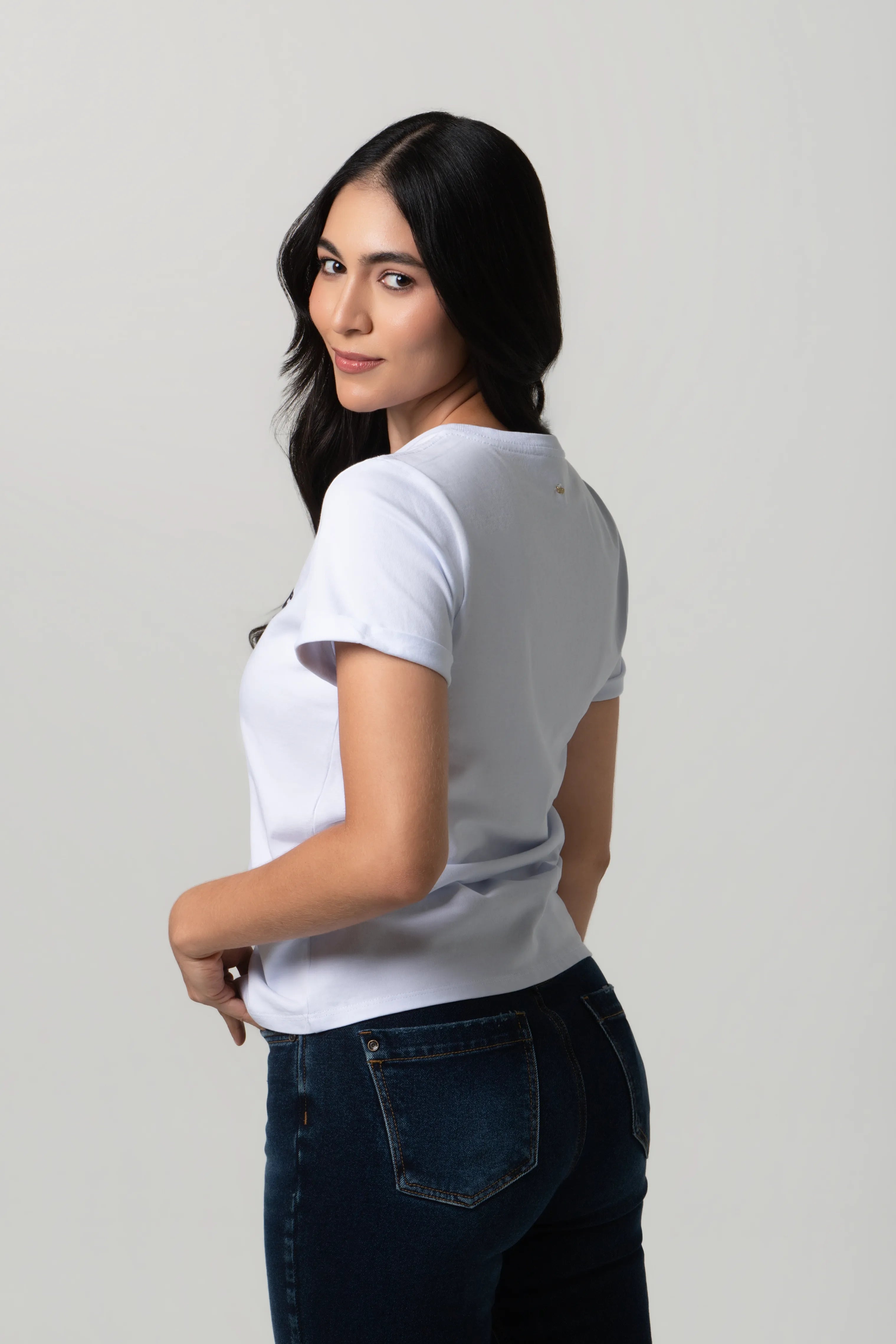 CAMISETA MANGA CORTA COLOR BLANCO OPTICO