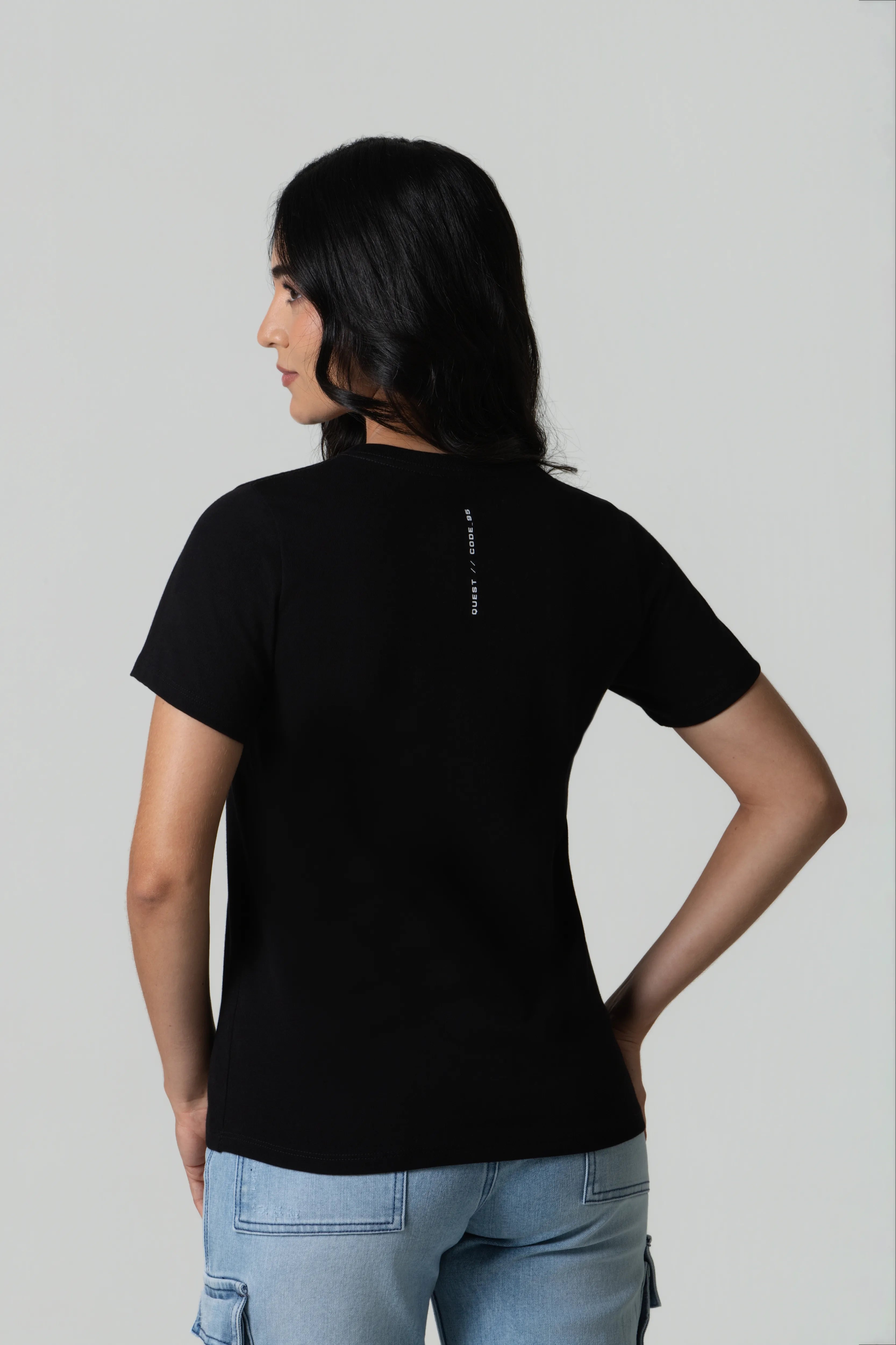 CAMISETA MANGA CORTA COLOR NEGRO