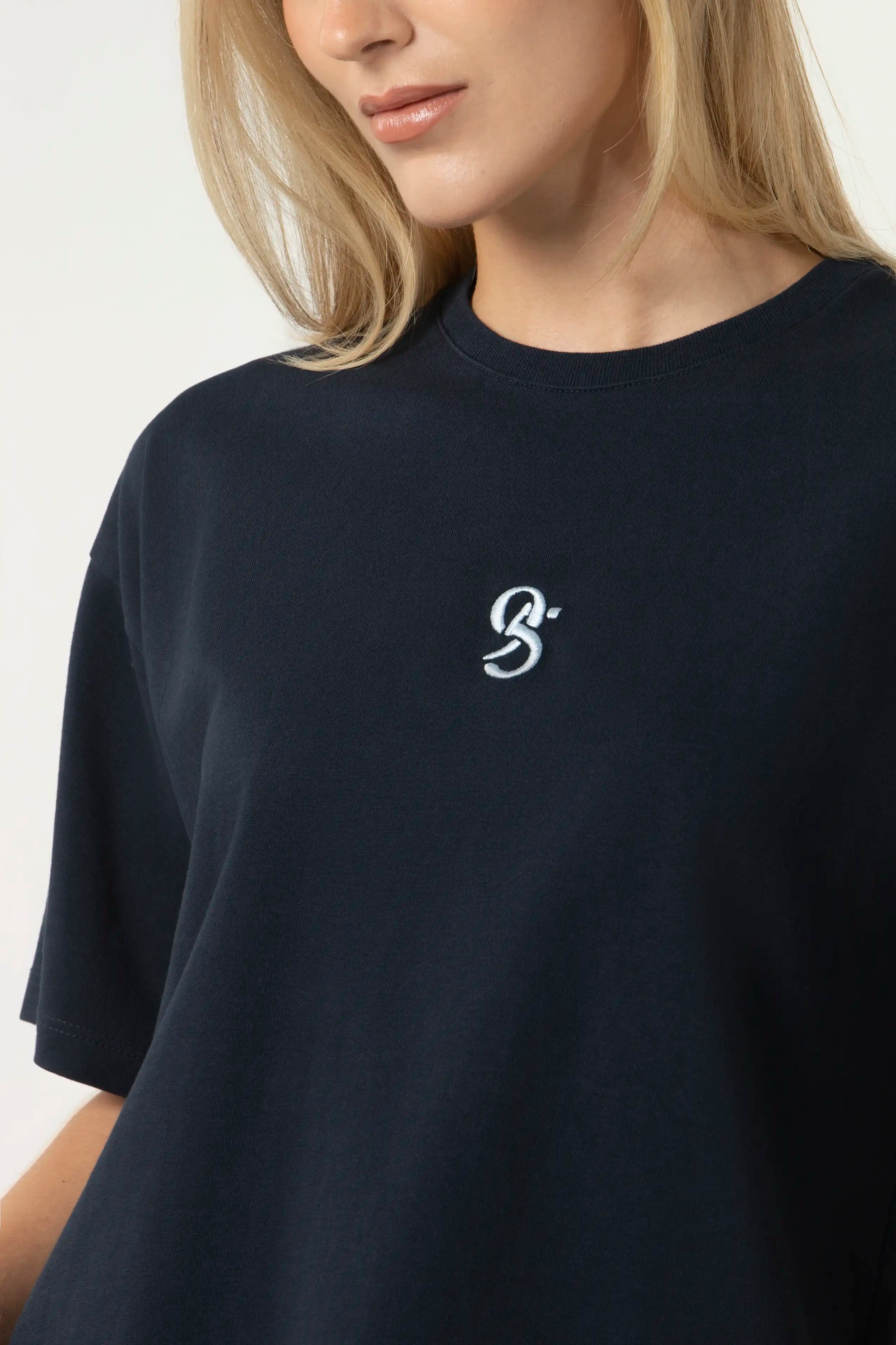 CAMISETA MANGA CORTA COLOR AZUL OSCURO