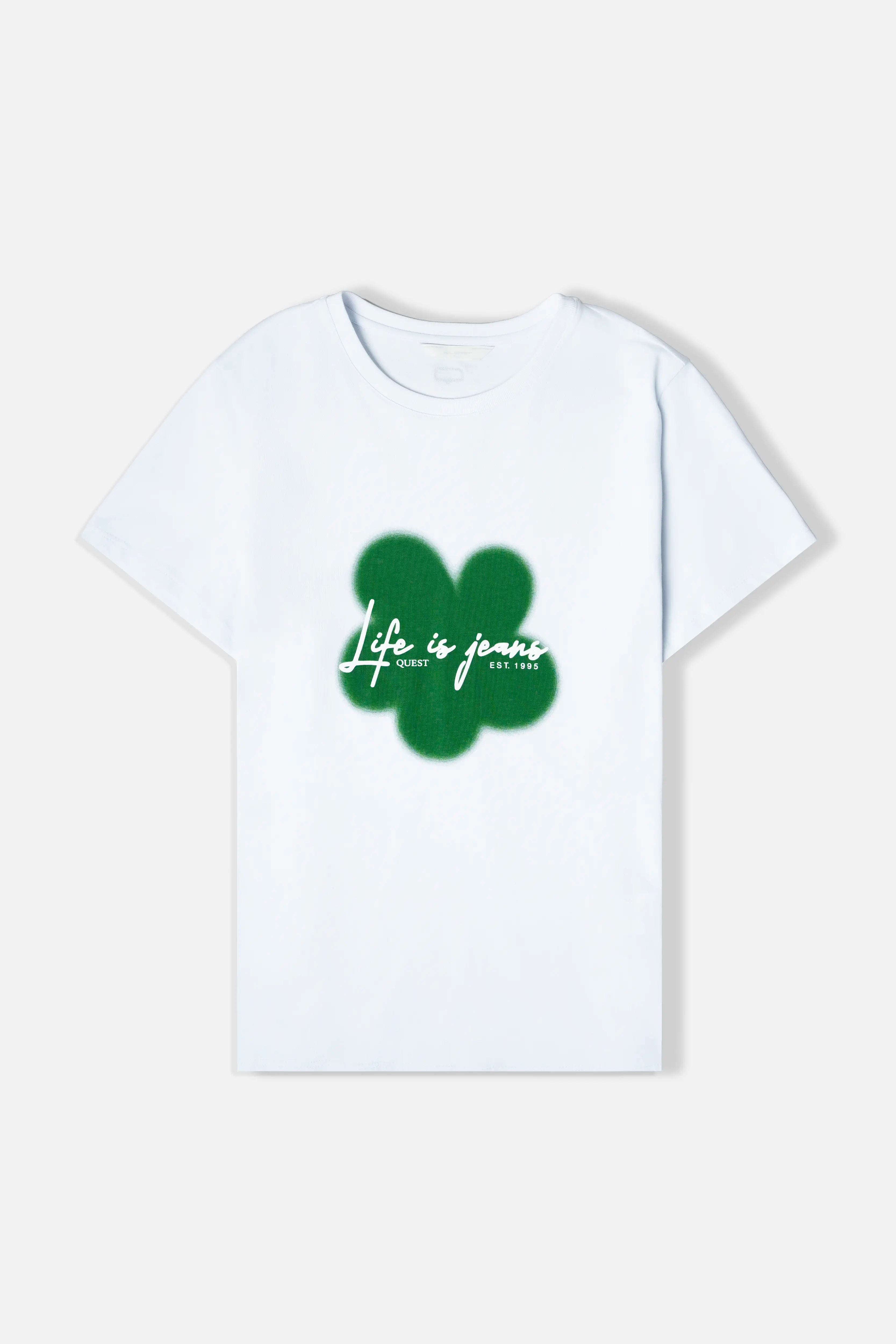 CAMISETA MANGA CORTA COLOR BLANCO OPTICO