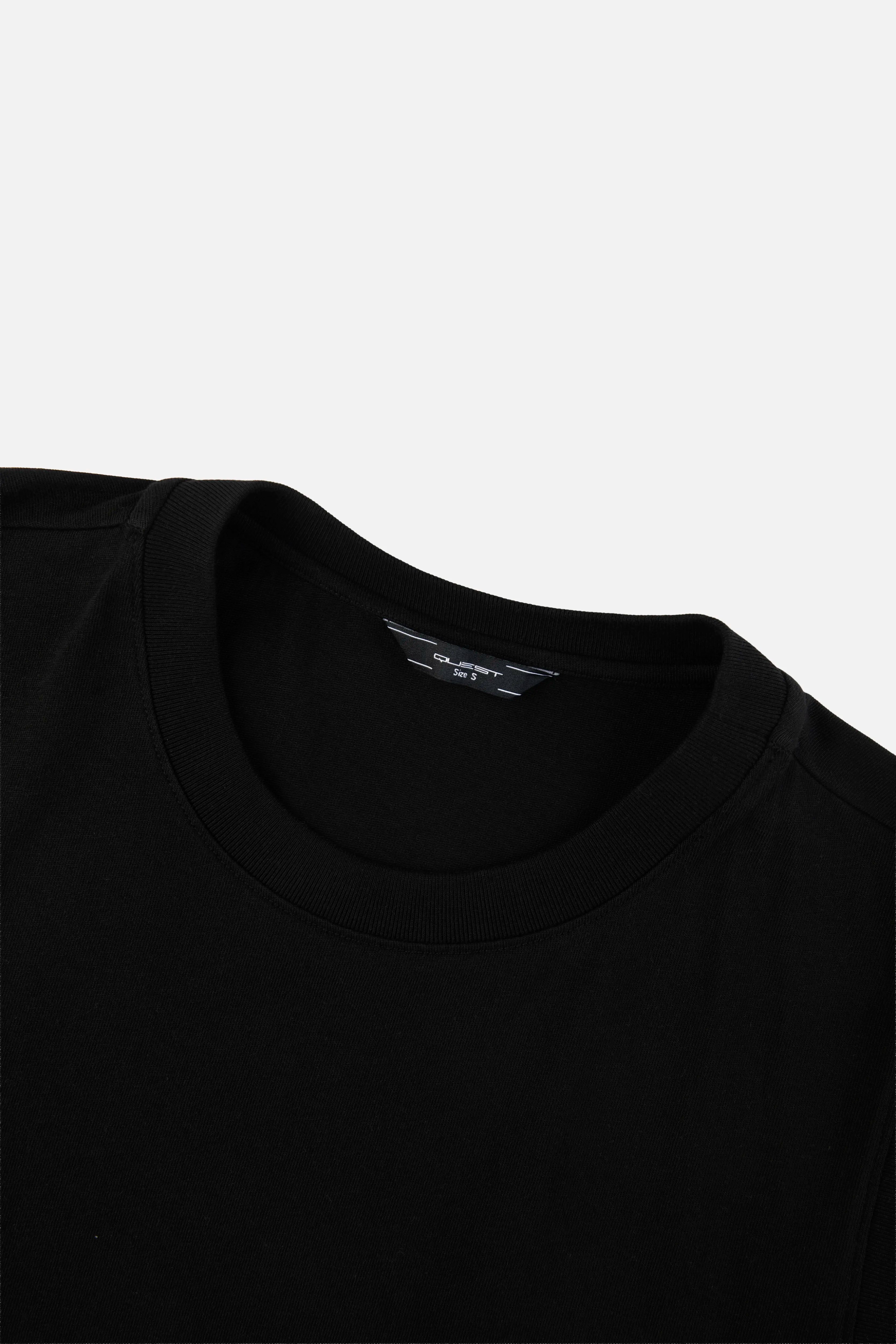 CAMISETA MANGA CORTA COLOR NEGRO
