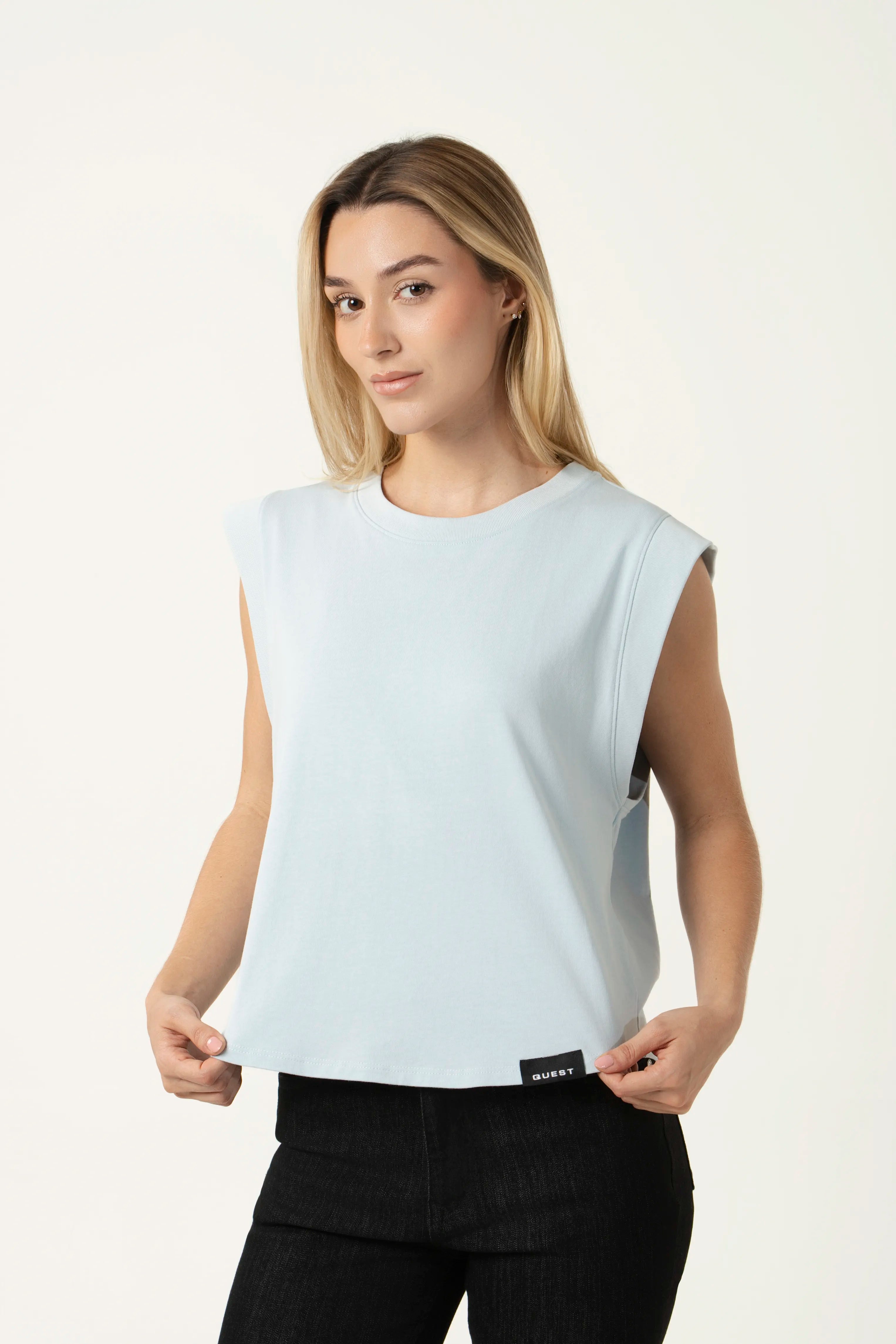 CAMISETA MANGA CORTA COLOR BABY BLUE