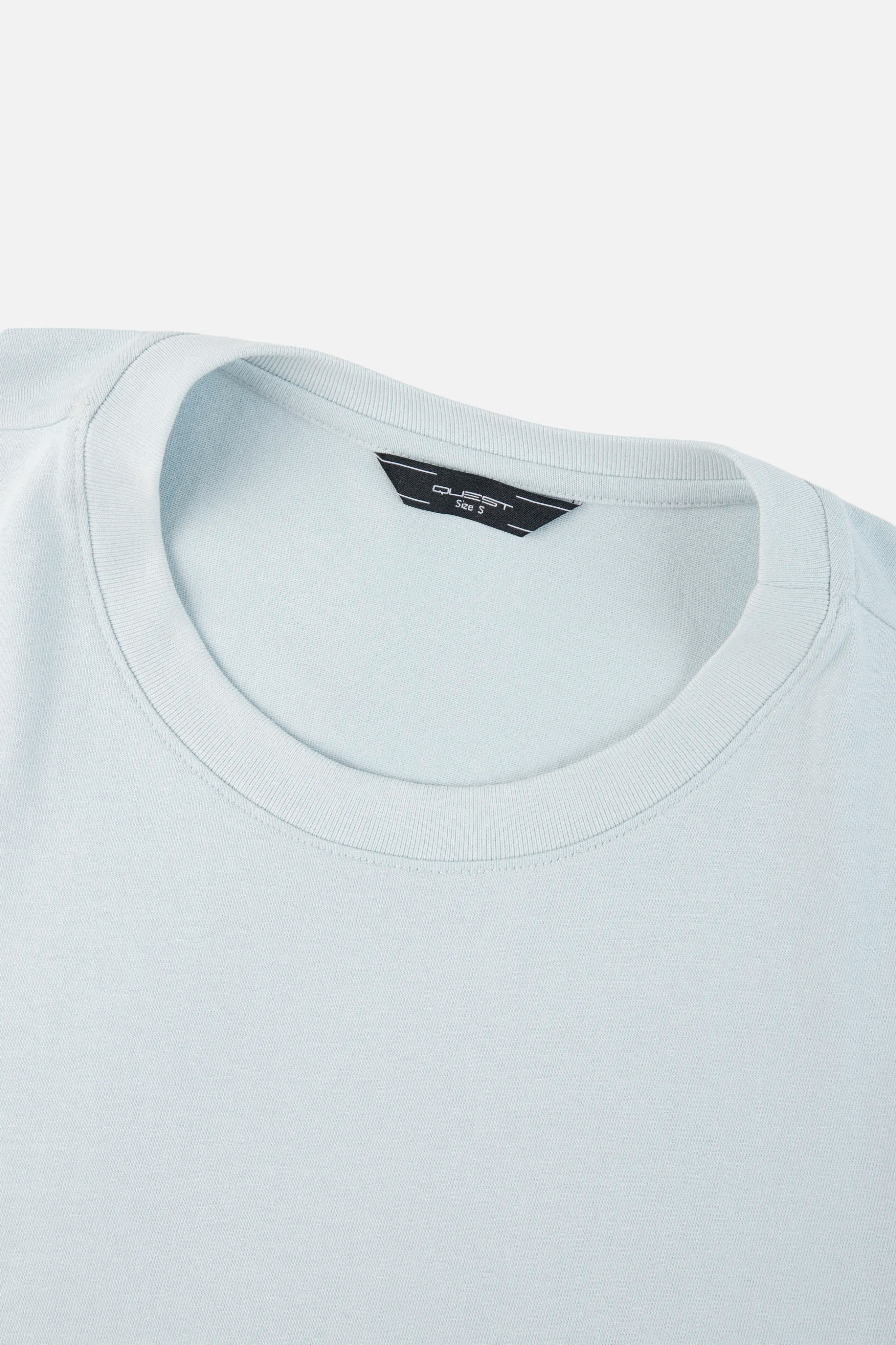 CAMISETA MANGA CORTA COLOR BABY BLUE