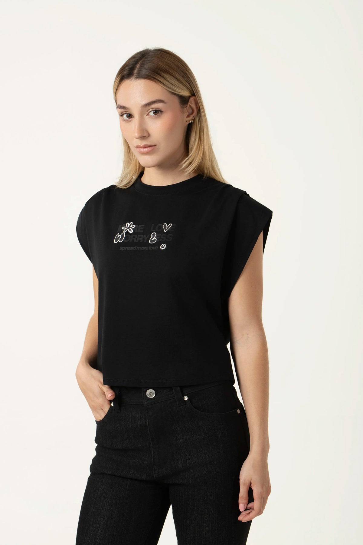 CAMISETA MANGA CORTA COLOR NEGRO