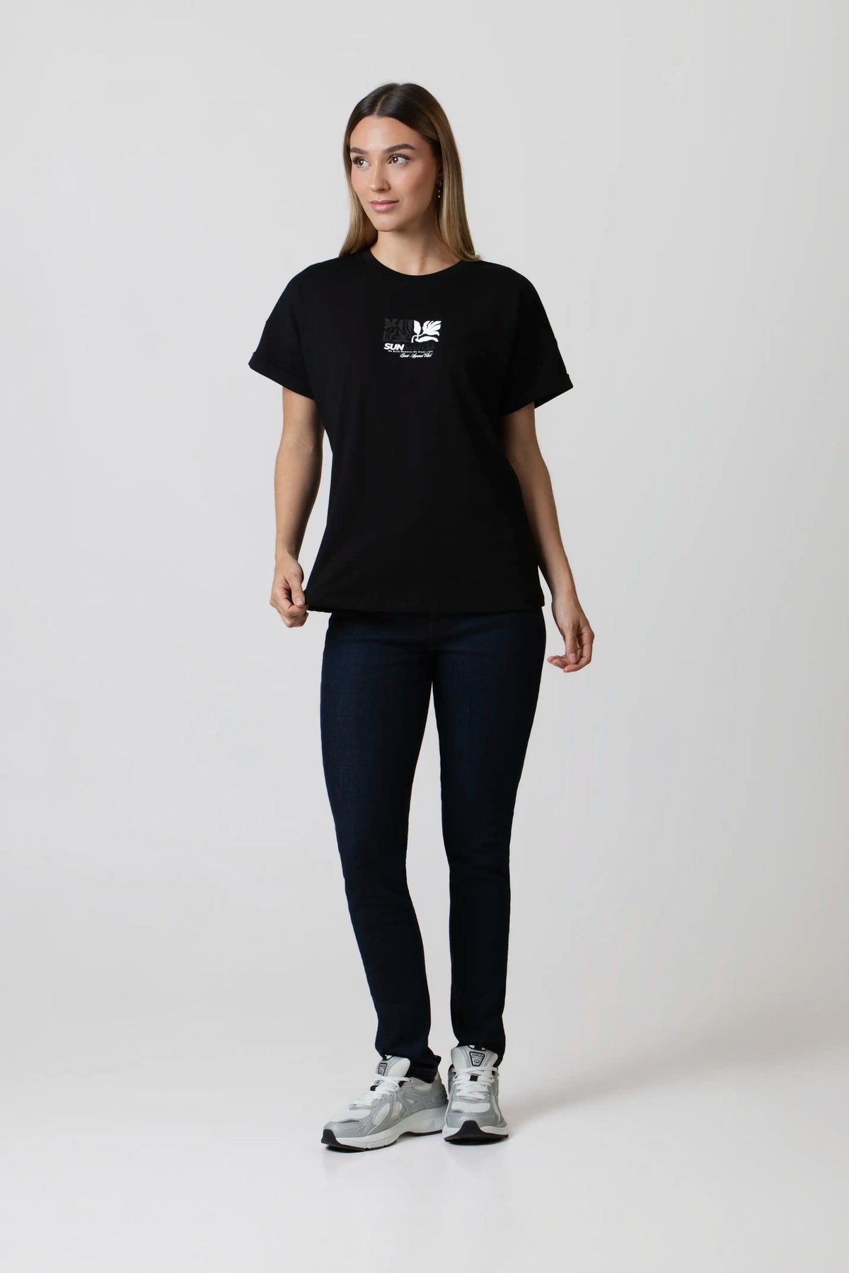 CAMISETA MANGA CORTA COLOR NEGRO
