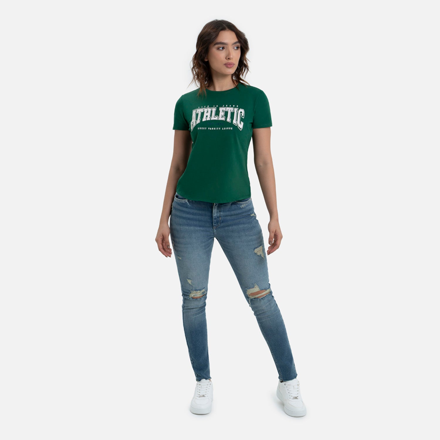 CAMISETA PREMIUM MANGA CORTA COLOR VERDE PRADERA
