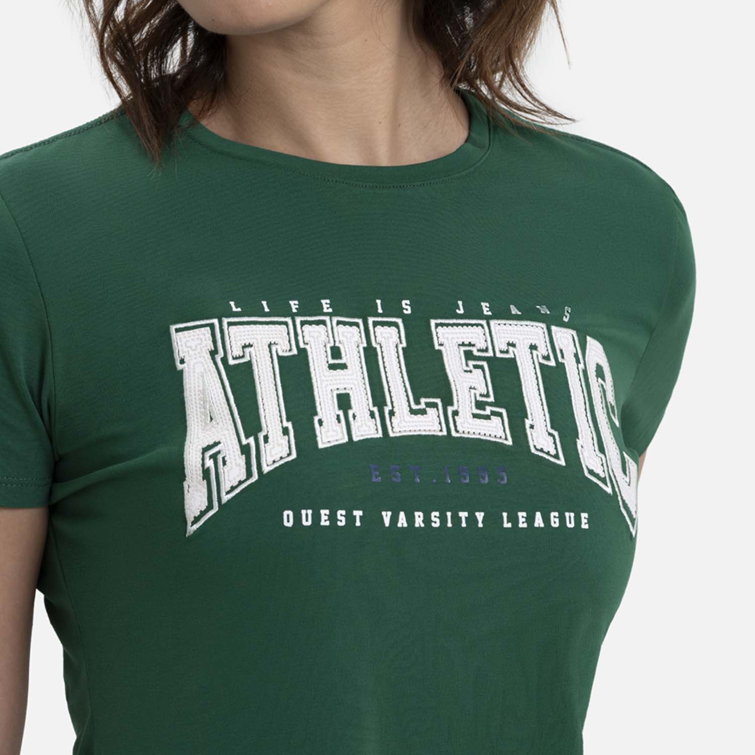 CAMISETA PREMIUM MANGA CORTA COLOR VERDE PRADERA