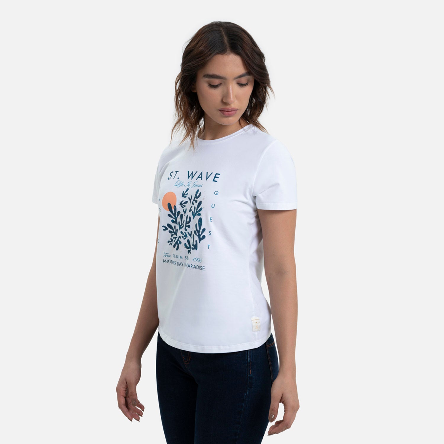 CAMISETA PREMIUM MANGA CORTA COLOR BLANCO OPTICO