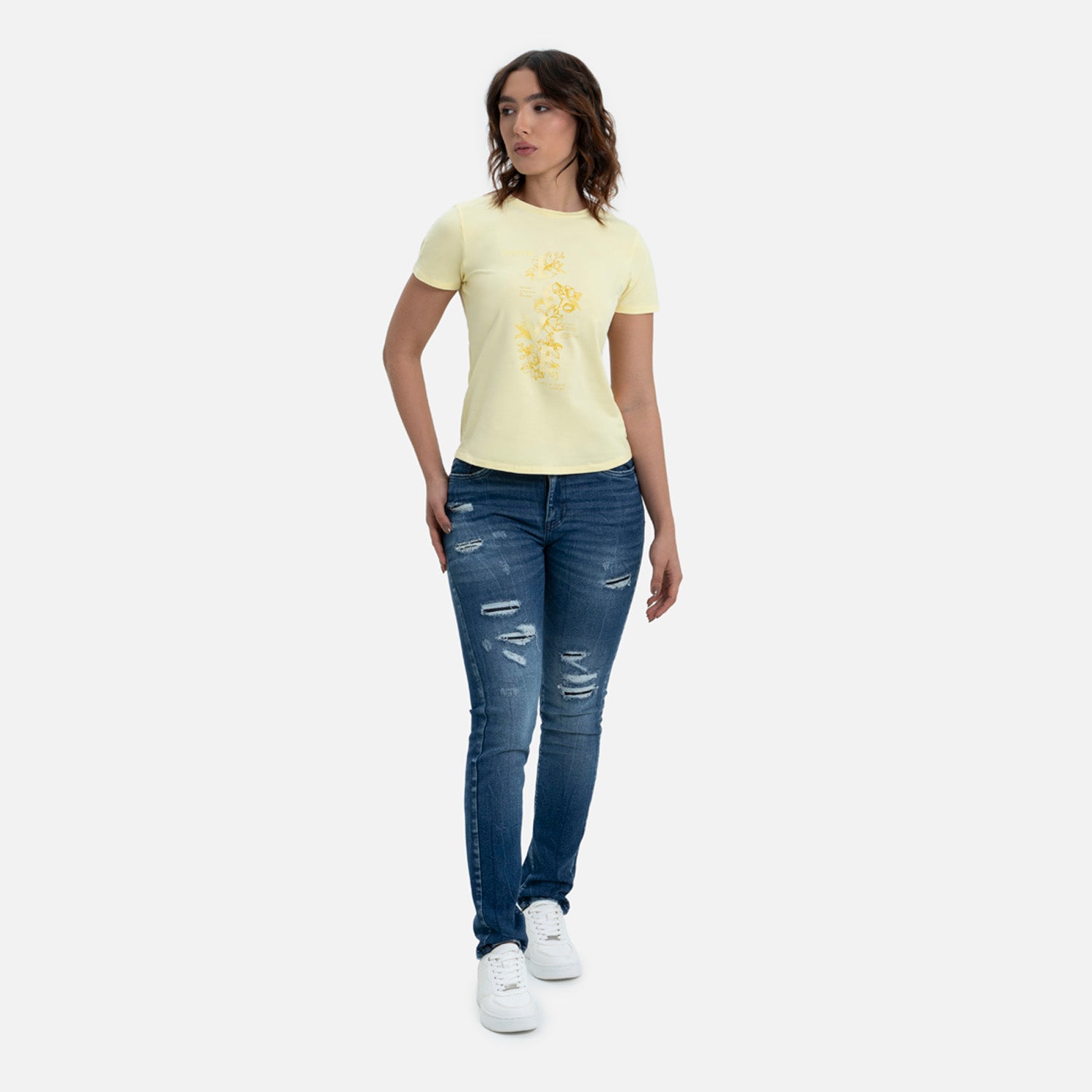 CAMISETA PREMIUM MANGA CORTA COLOR BANANA PALIDO