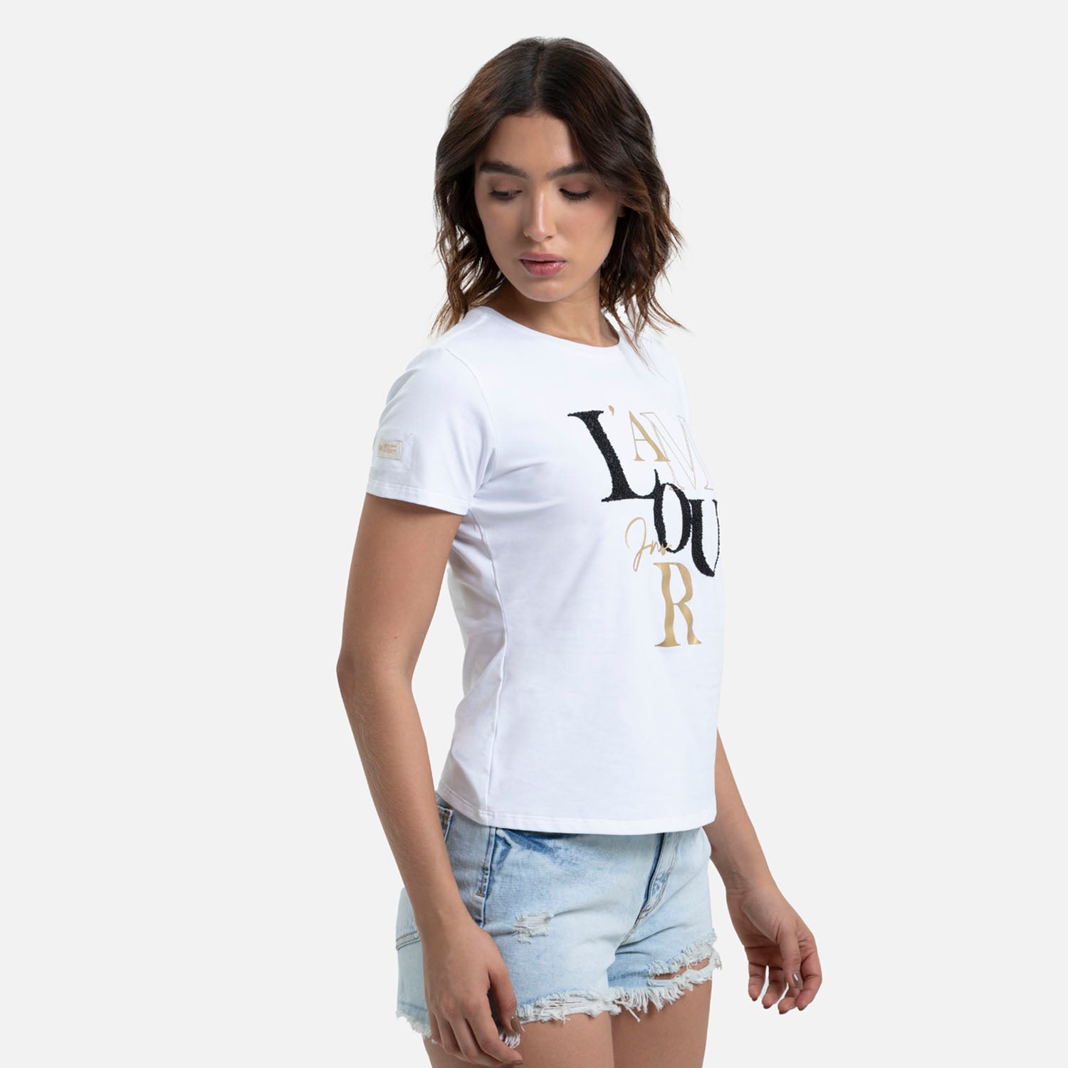 CAMISETA PREMIUM MANGA CORTA COLOR BLANCO OPTICO