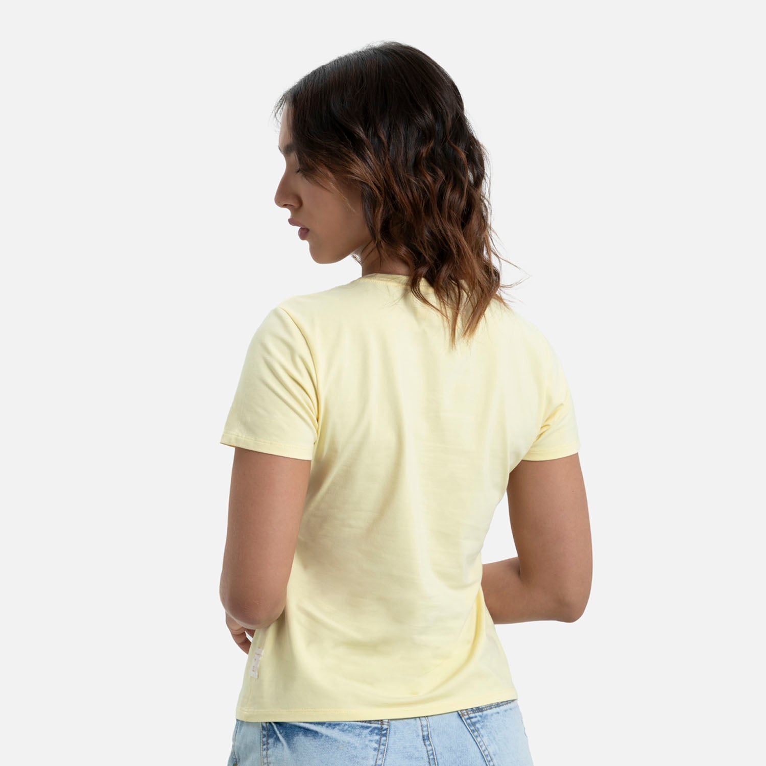 CAMISETA PREMIUM MANGA CORTA COLOR BANANA PALIDO