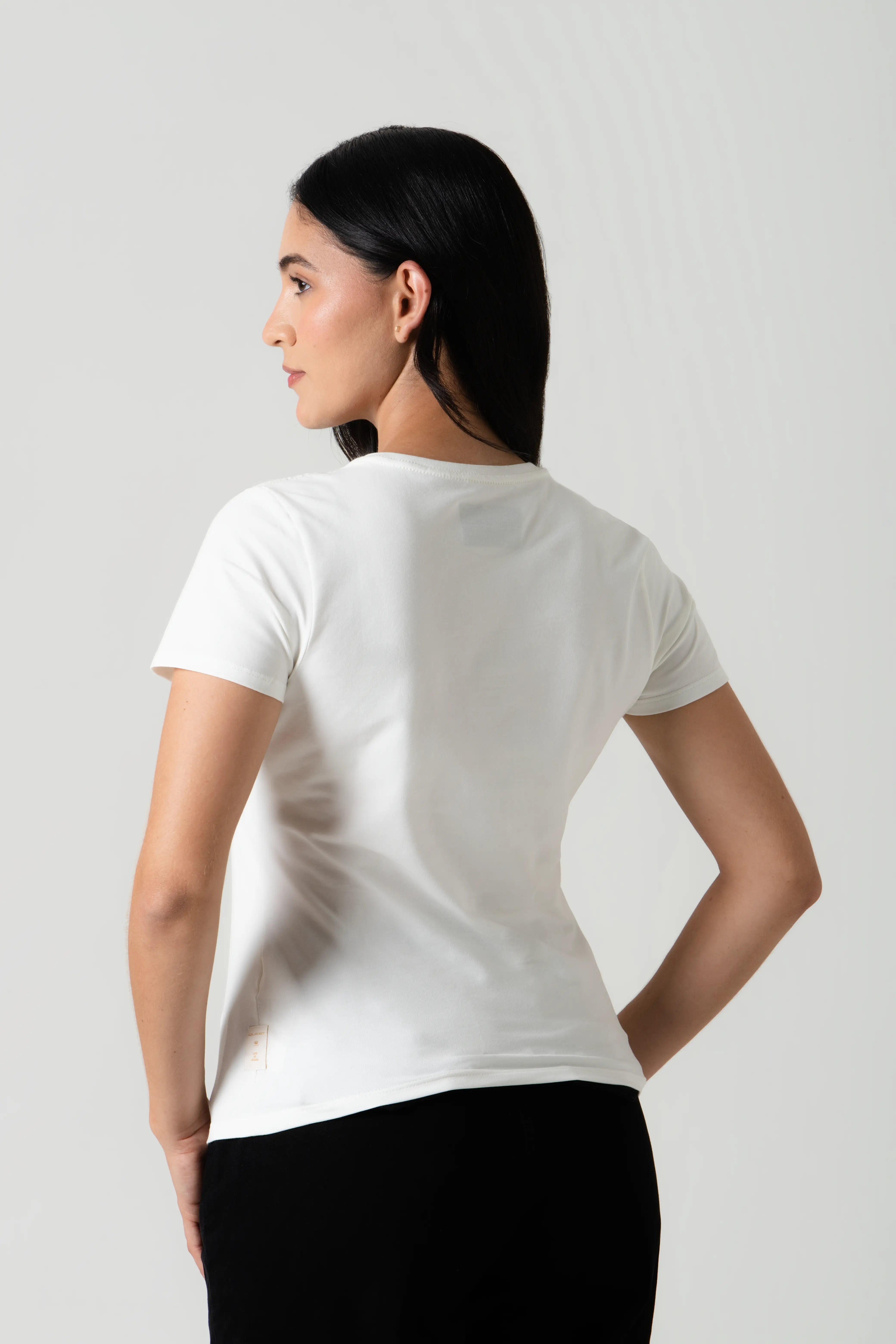 CAMISETA PREMIUM MANGA CORTA COLOR IVORY