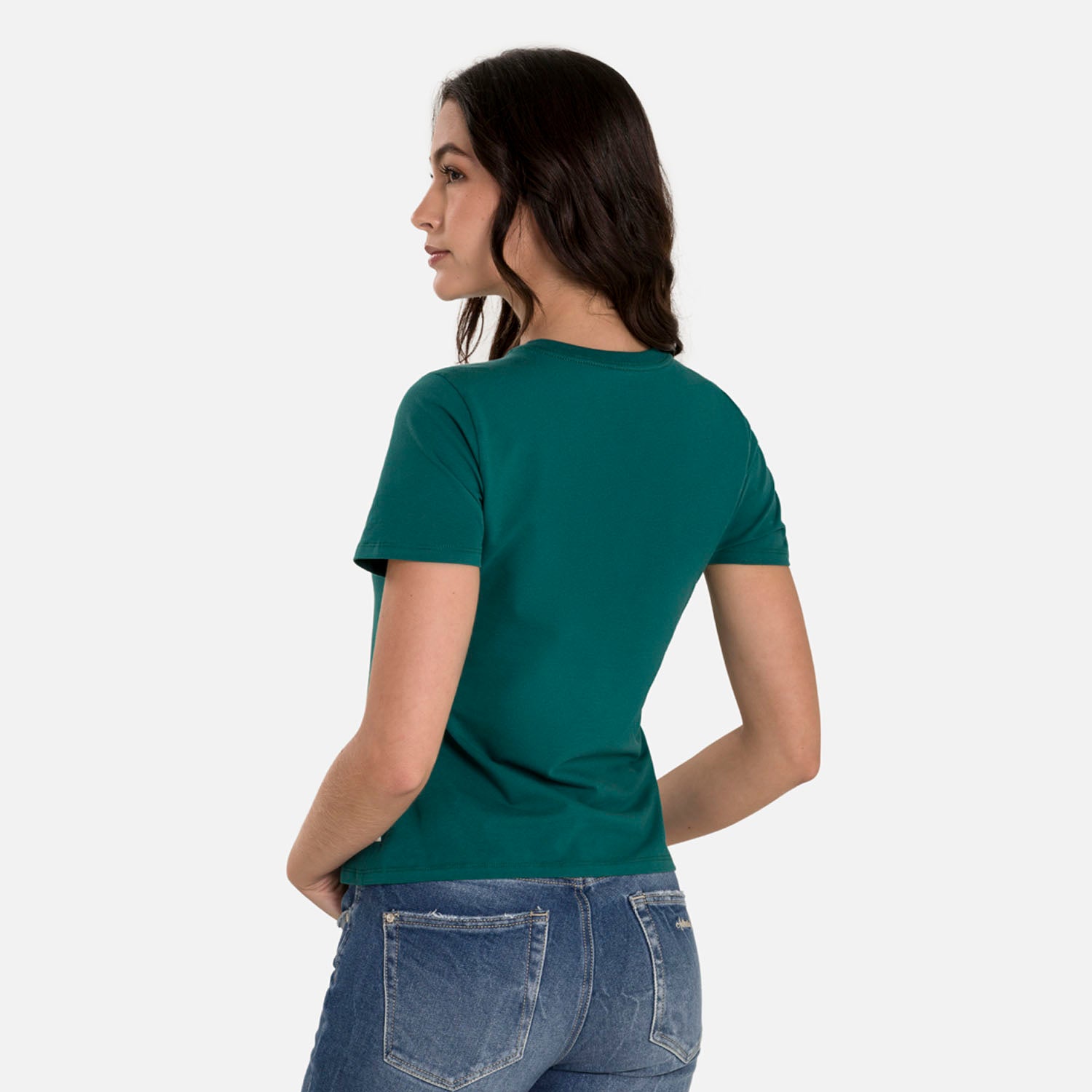 CAMISETA PREMIUM MANGA CORTA COLOR VERDE TORMENTA