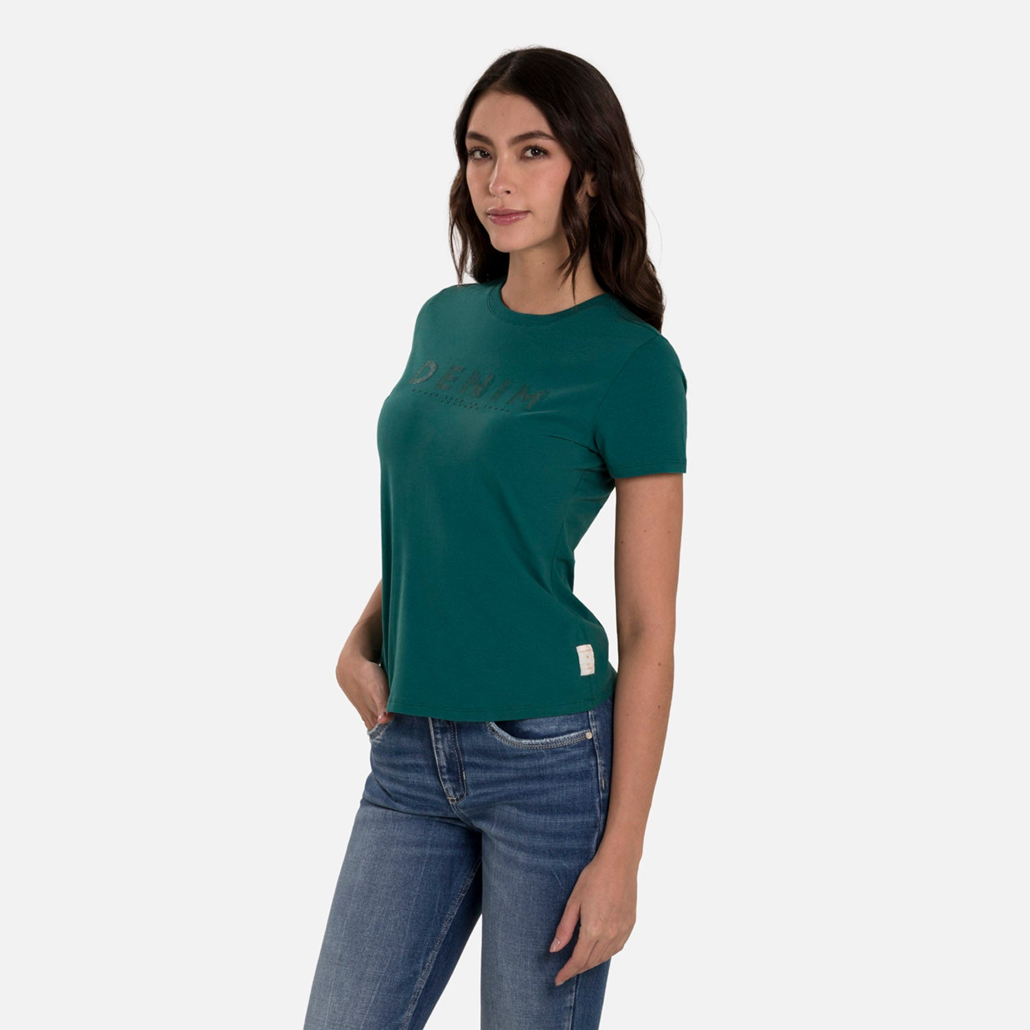 CAMISETA PREMIUM MANGA CORTA COLOR VERDE TORMENTA
