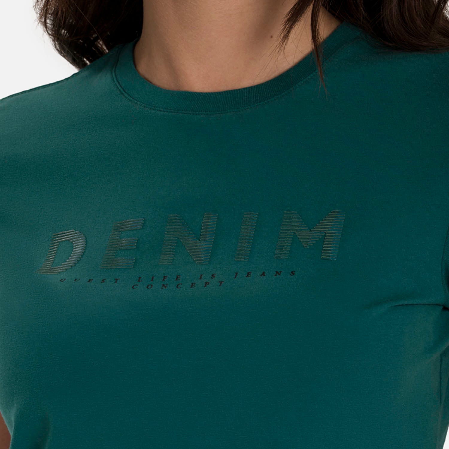 CAMISETA PREMIUM MANGA CORTA COLOR VERDE TORMENTA