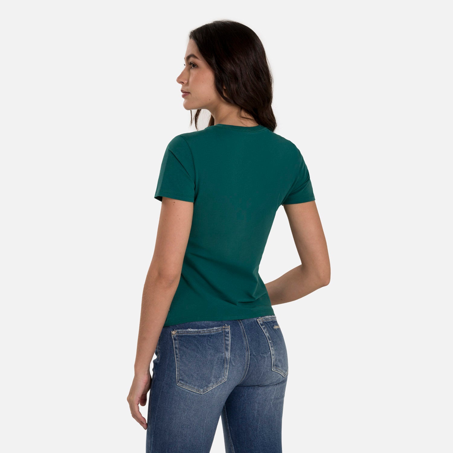 CAMISETA PREMIUM MANGA CORTA COLOR VERDE TORMENTA